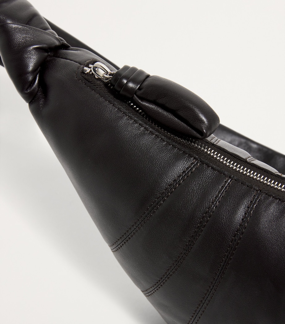 Small Nappa Leather Croissant Bag BR490/DARK CHOCOLATE Image 4