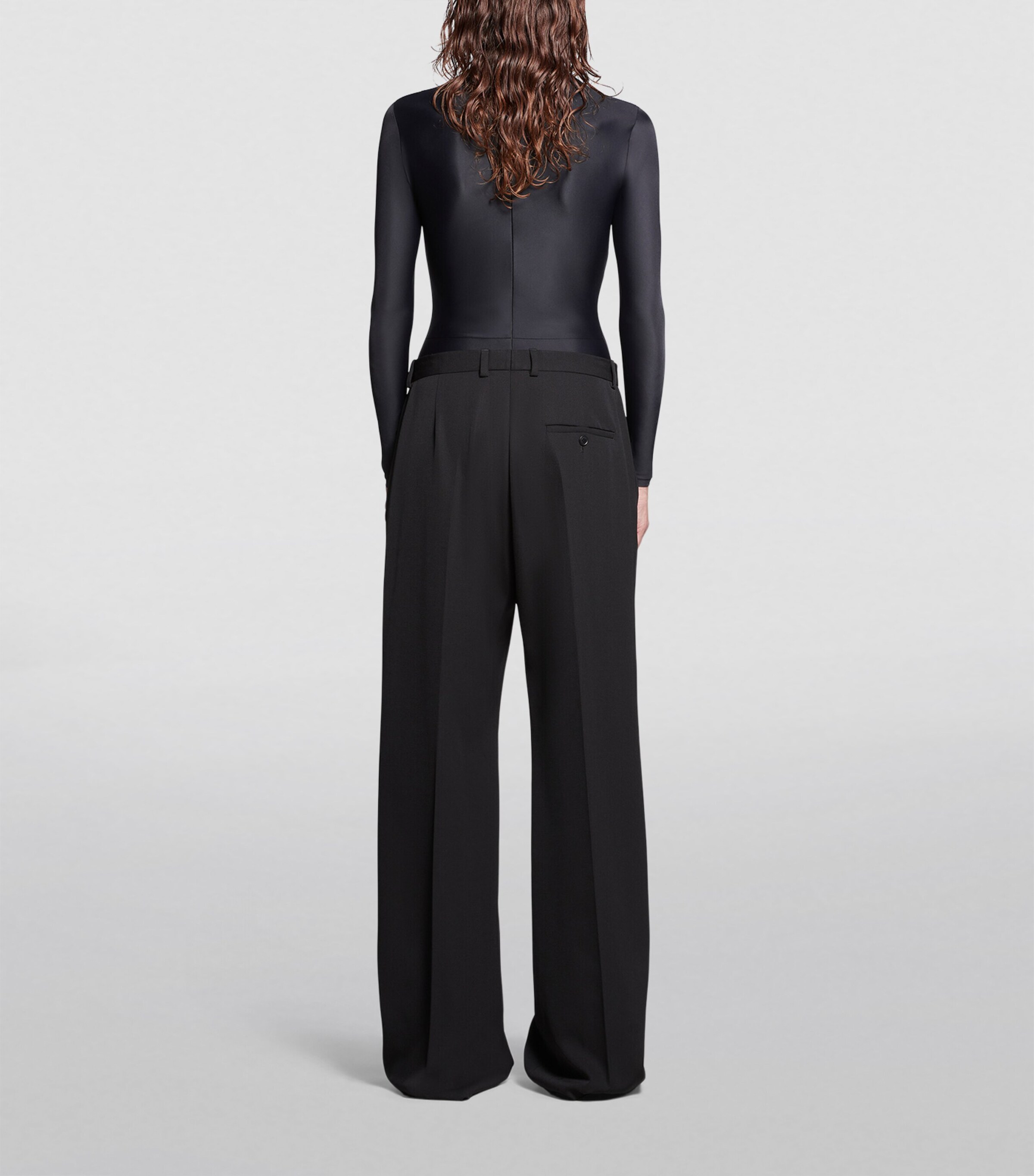 Balenciaga Black Wool Tailored Trousers | Harrods US