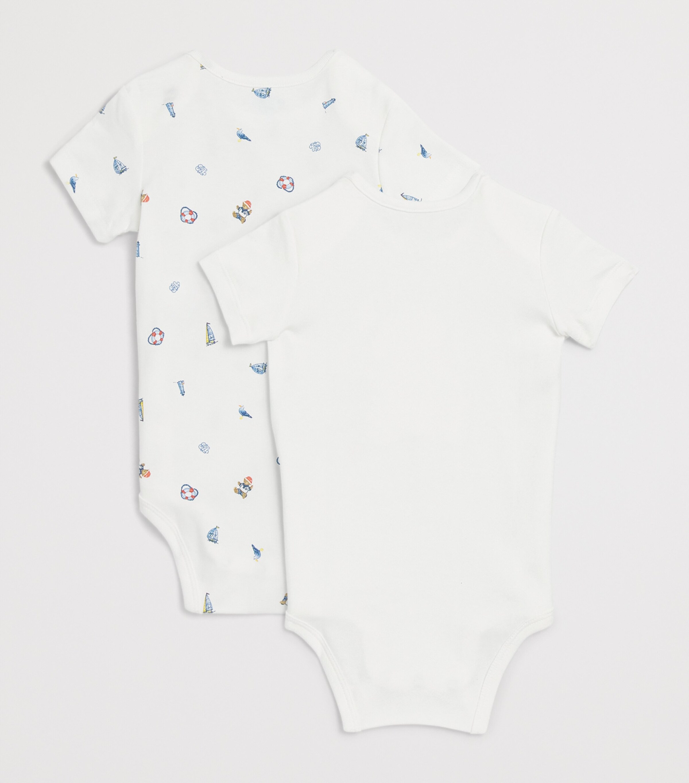 Ralph Lauren Kids Pack of 2 Cotton Polo Bear Bodysuits (3-9 Months) Image 2