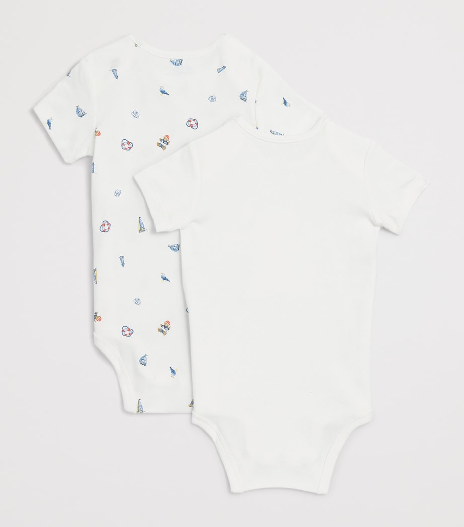 Ralph Lauren Kids Pack of 2 Cotton Polo Bear Bodysuits (3-9 Months) Image 2