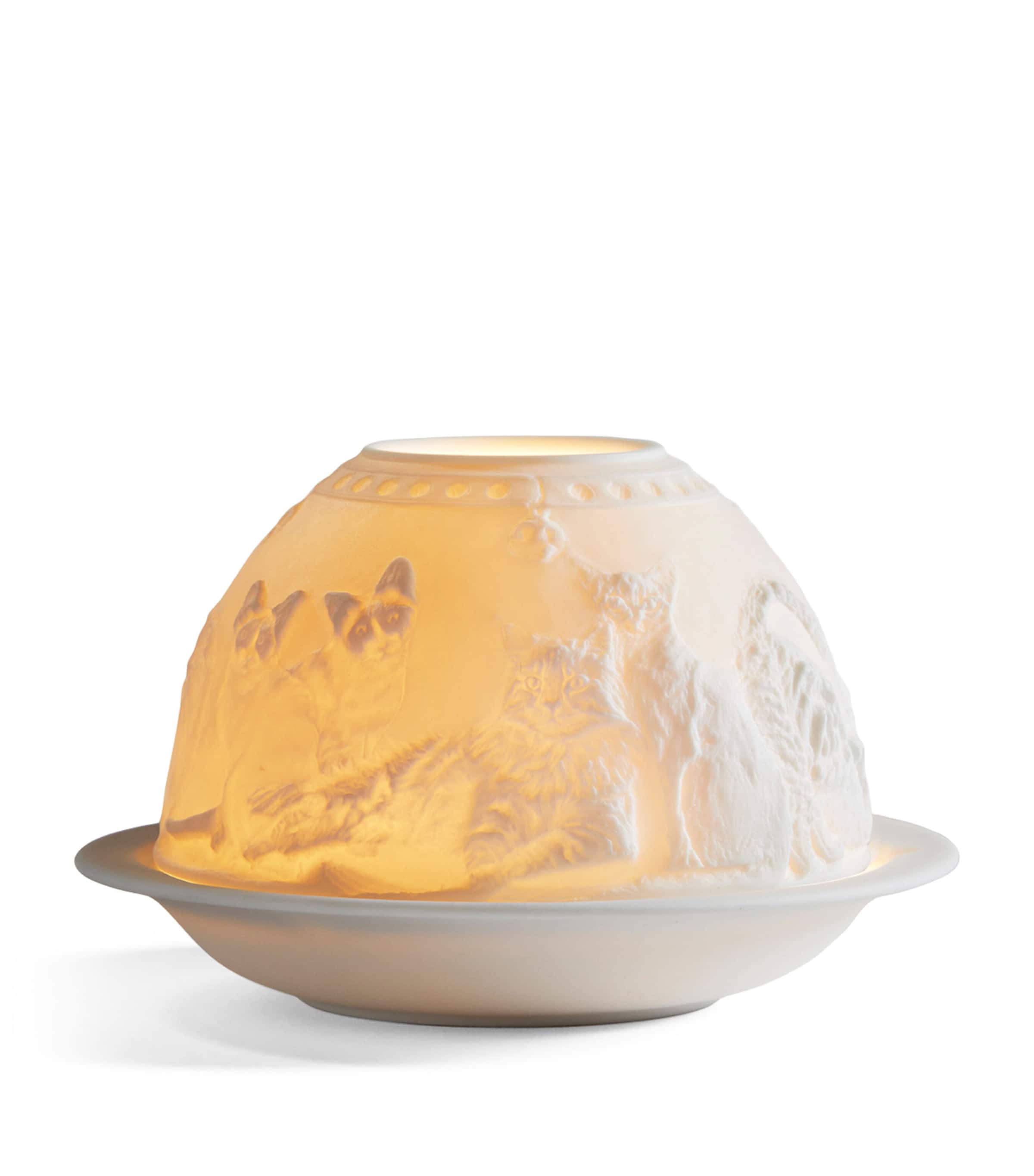 Bernardaud Cats LED Votivelight | Home New In | Home Accessories | Ornaments | Lighting | Desk Lamps | Designers | Bernardaud
