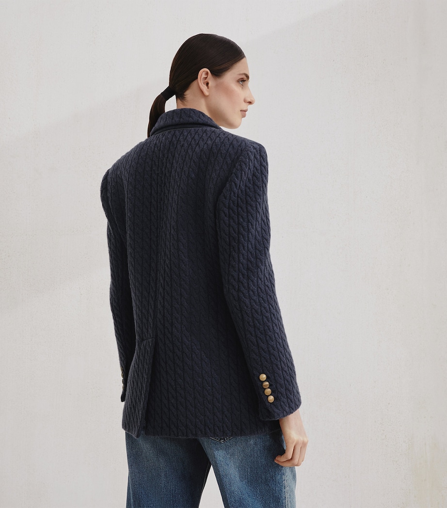 Cashmere Cable Knit Blazer C7186 Image 3