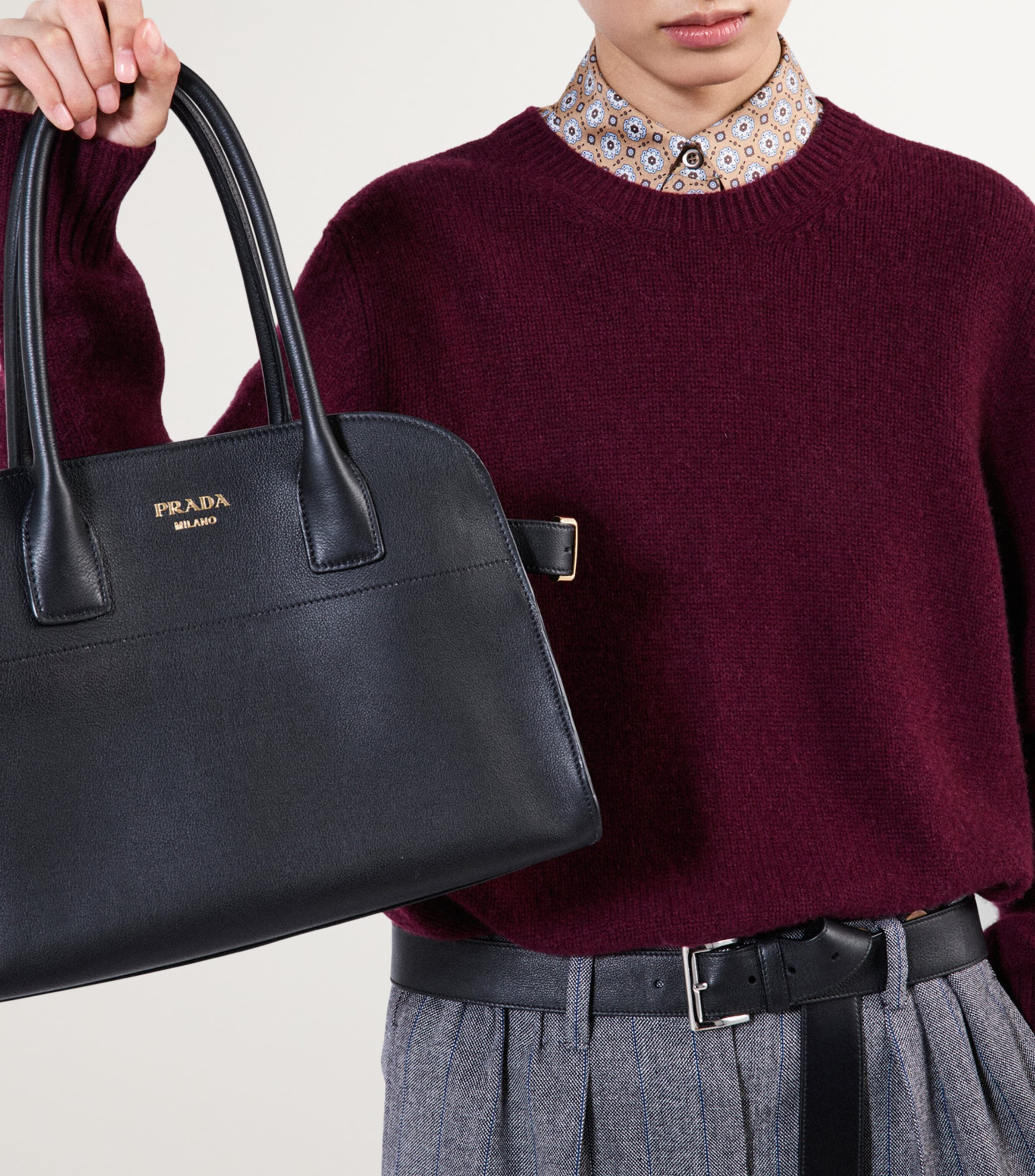 Wool-Cashmere Crew-Neck Sweater F0399 Image 6