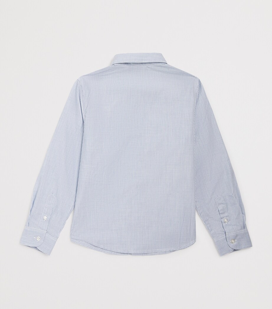 Cotton Check Shirt (6-36 Months) CH.L.BLUE/WHTE Image 2