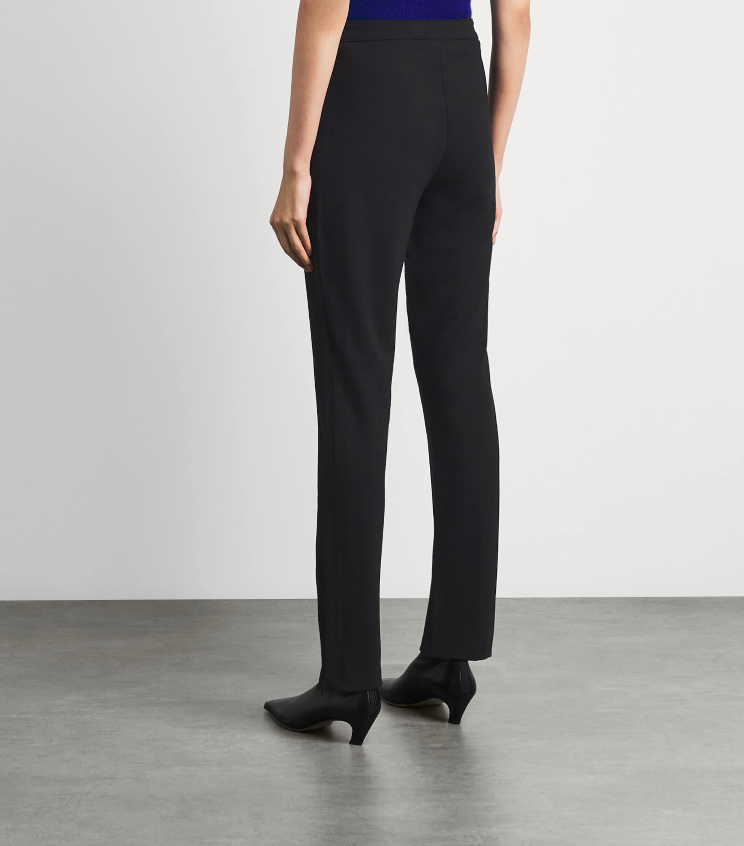 ME+EM Womens Zip-Hem Slim Trousers Black Image 5