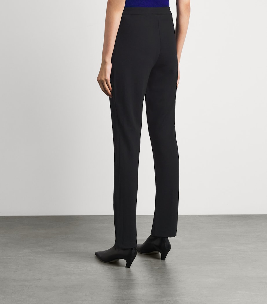 ME+EM Womens Zip-Hem Slim Trousers Black Image 5