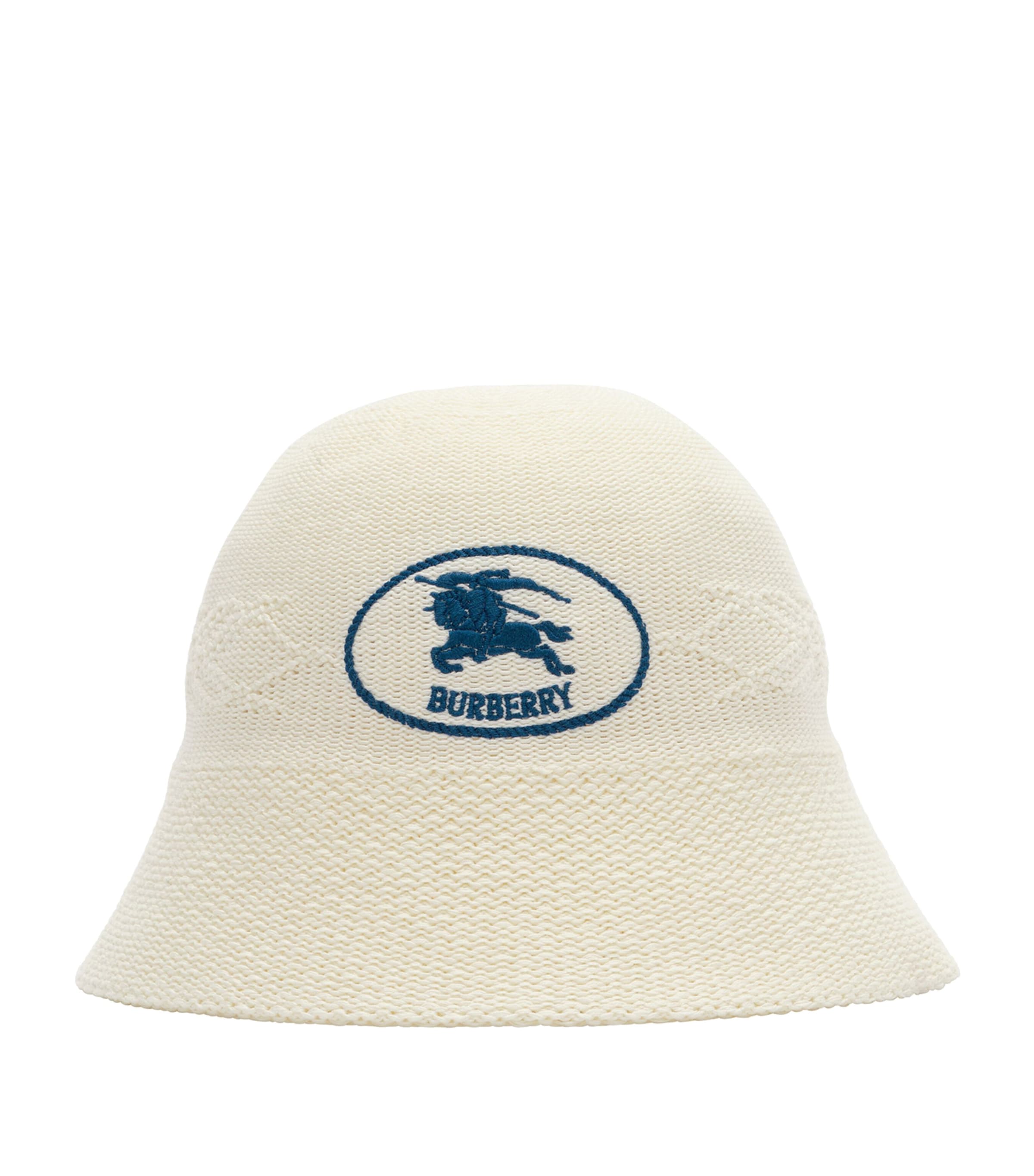 Burberry Knitted Knight Bucket Hat Ecru Image 1