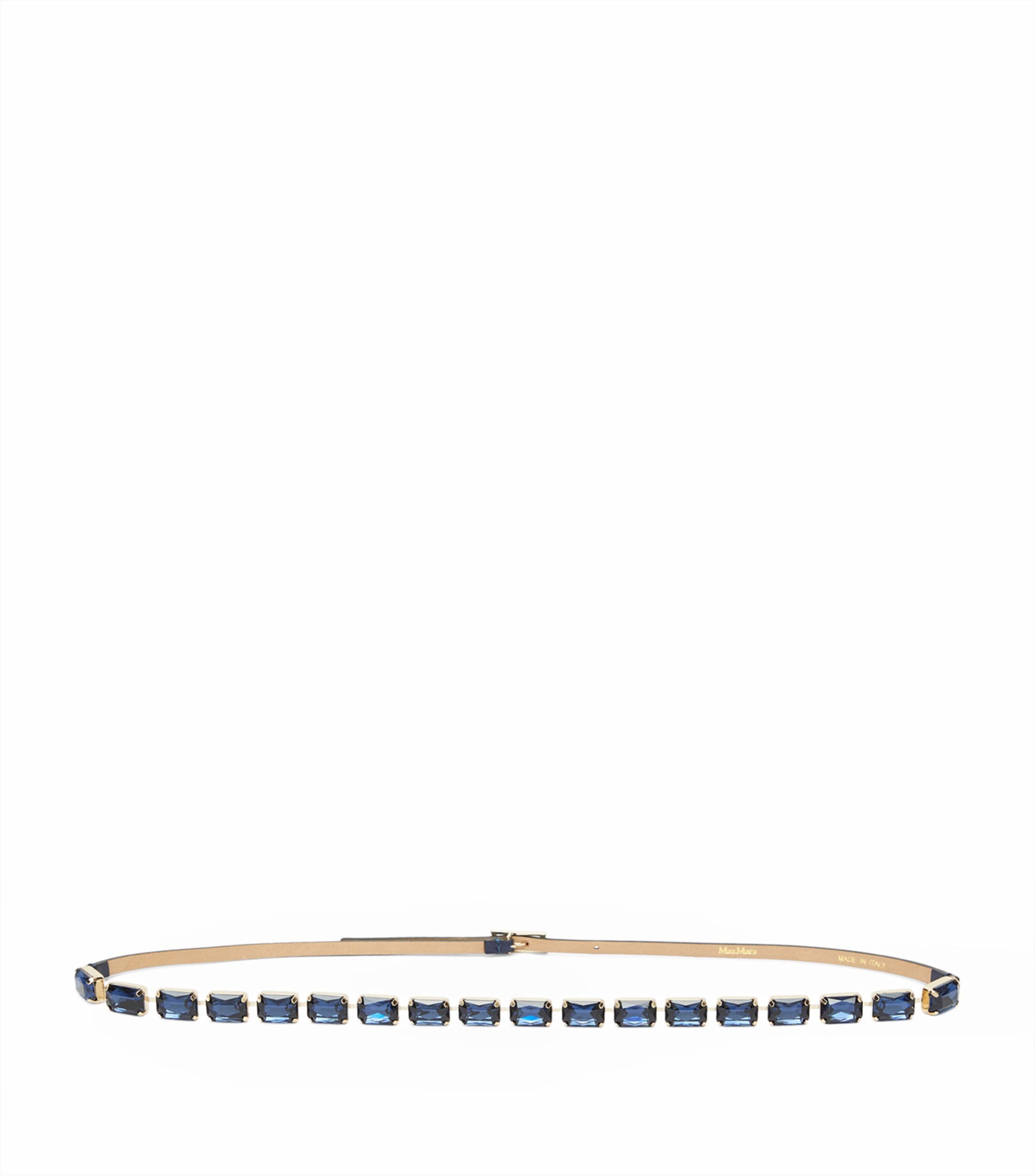 Max Mara Leather Jewelled Belt Ultramarine Image 1