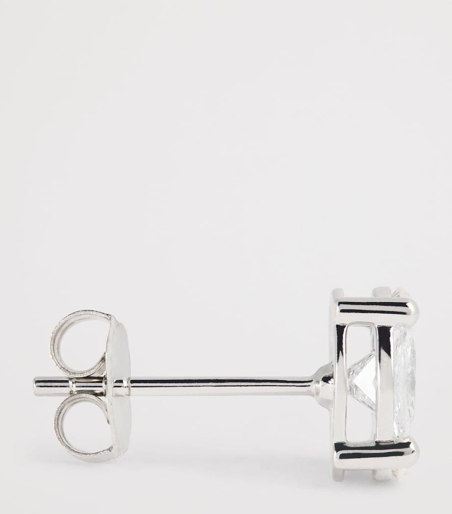 White Gold and Diamond Stud Earrings (0.80ctw) WHITE GOLD Image 4