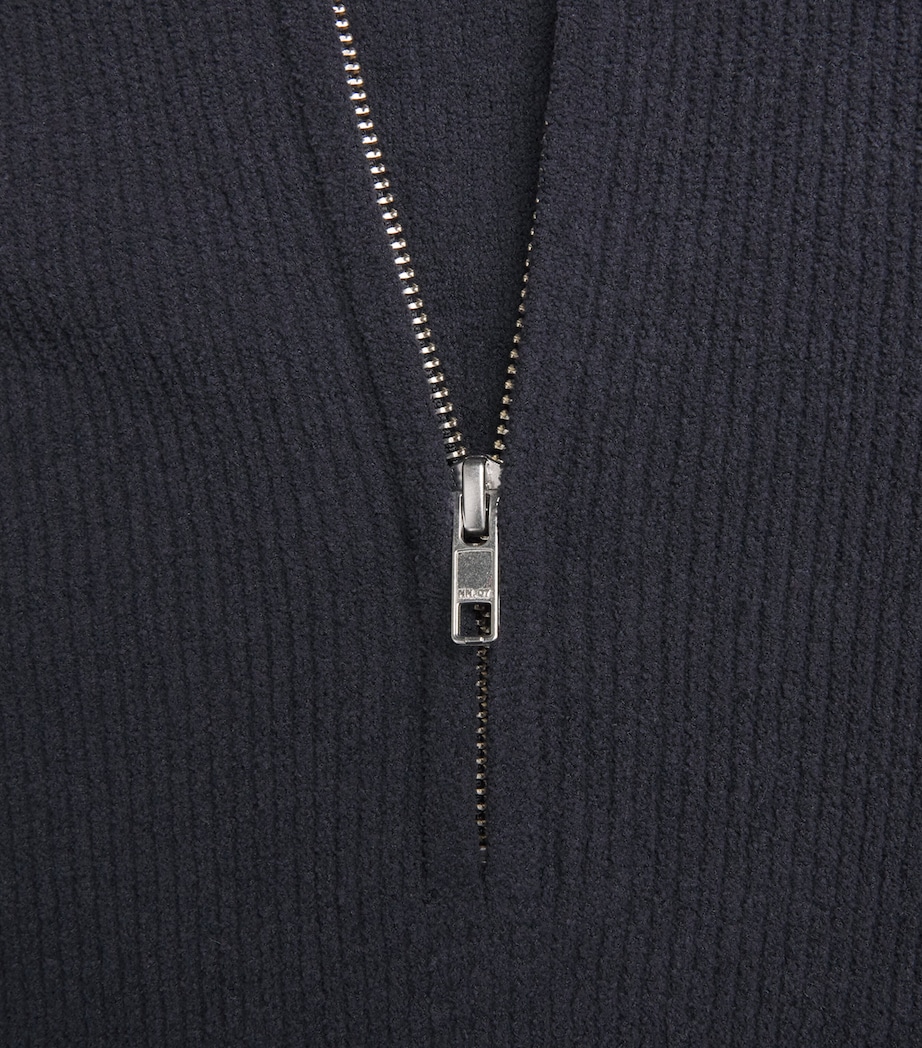 NN07 Mens Danny Half-Zip Sweater Navy Blue Image 6