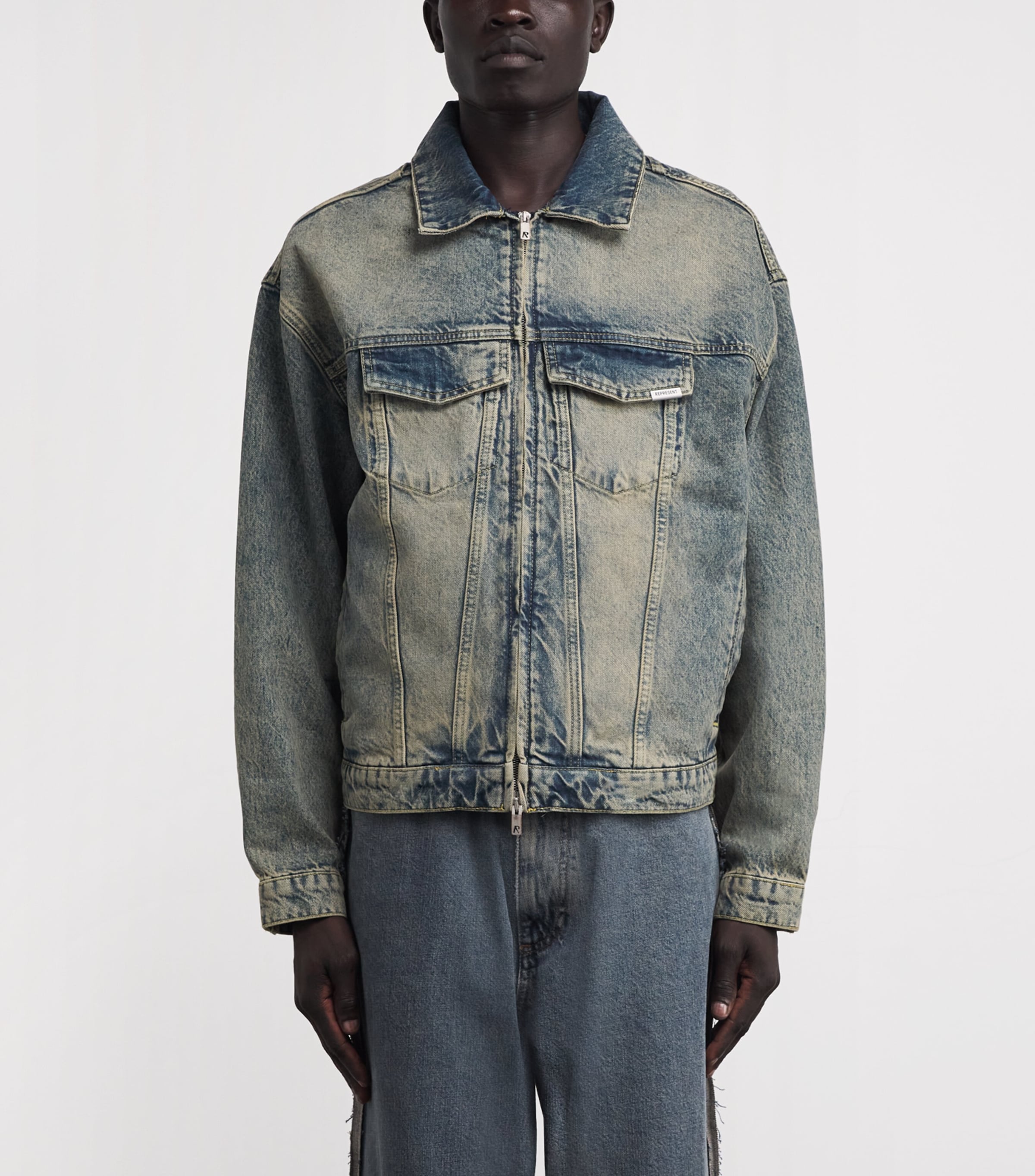 R4 Denim Jacket BLUE CREAM Image 3
