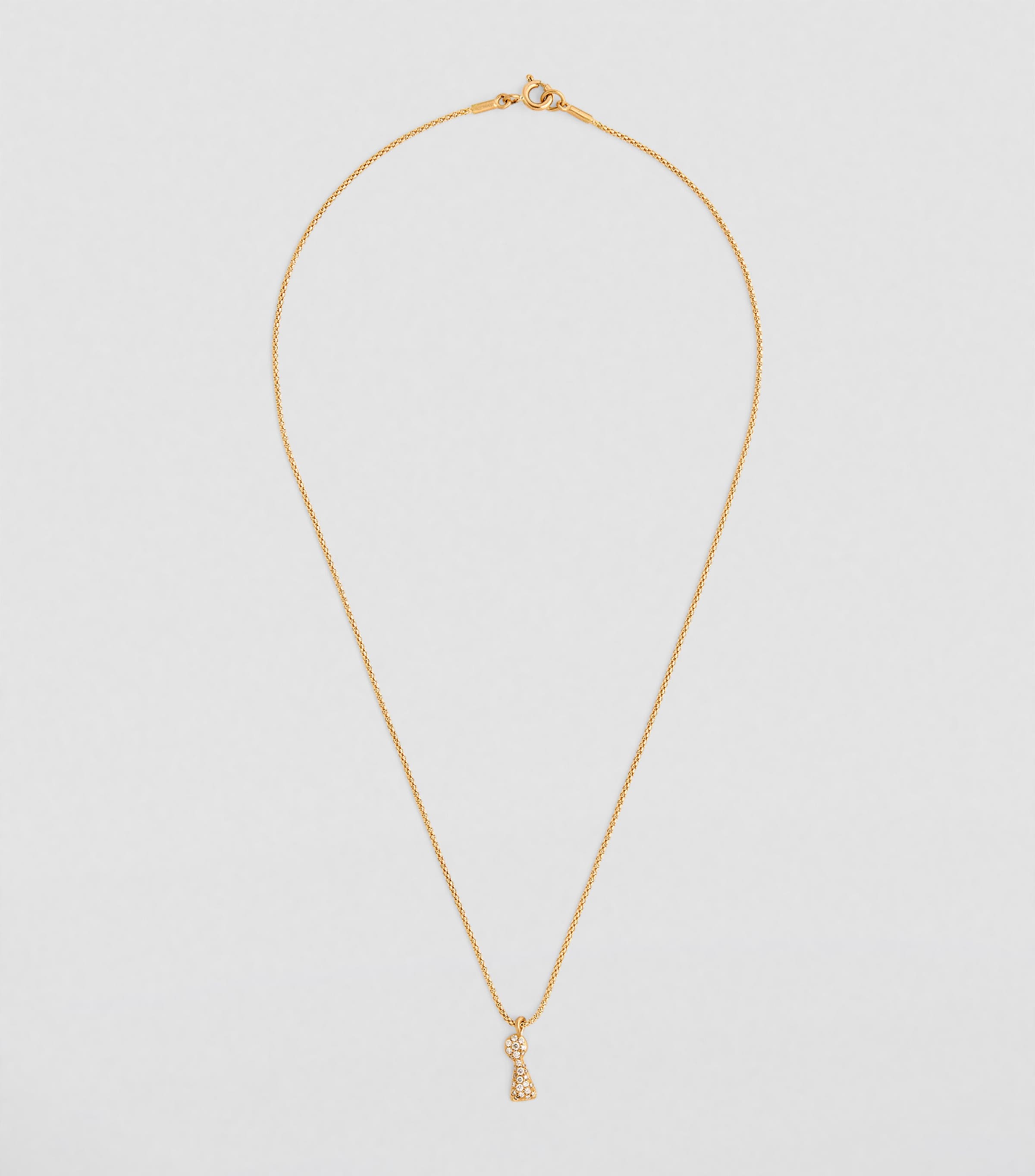 Yellow Gold and Diamond Doors of Opportunity Mini Unlock Necklace YELLOW GOLD Image 3