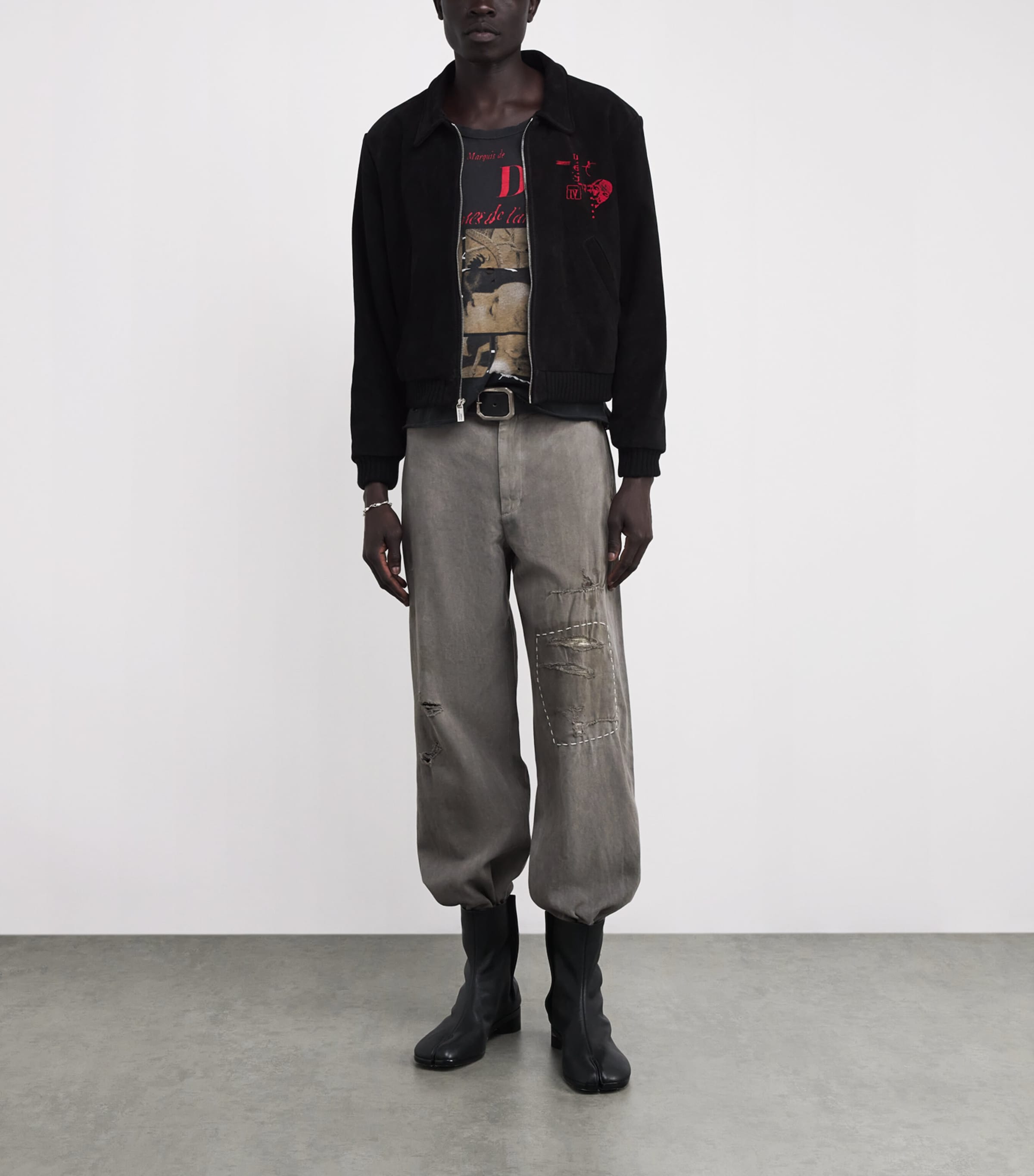 Cotton-Linen Soso’s Repaired Trousers LIGHT GRAY Image 2