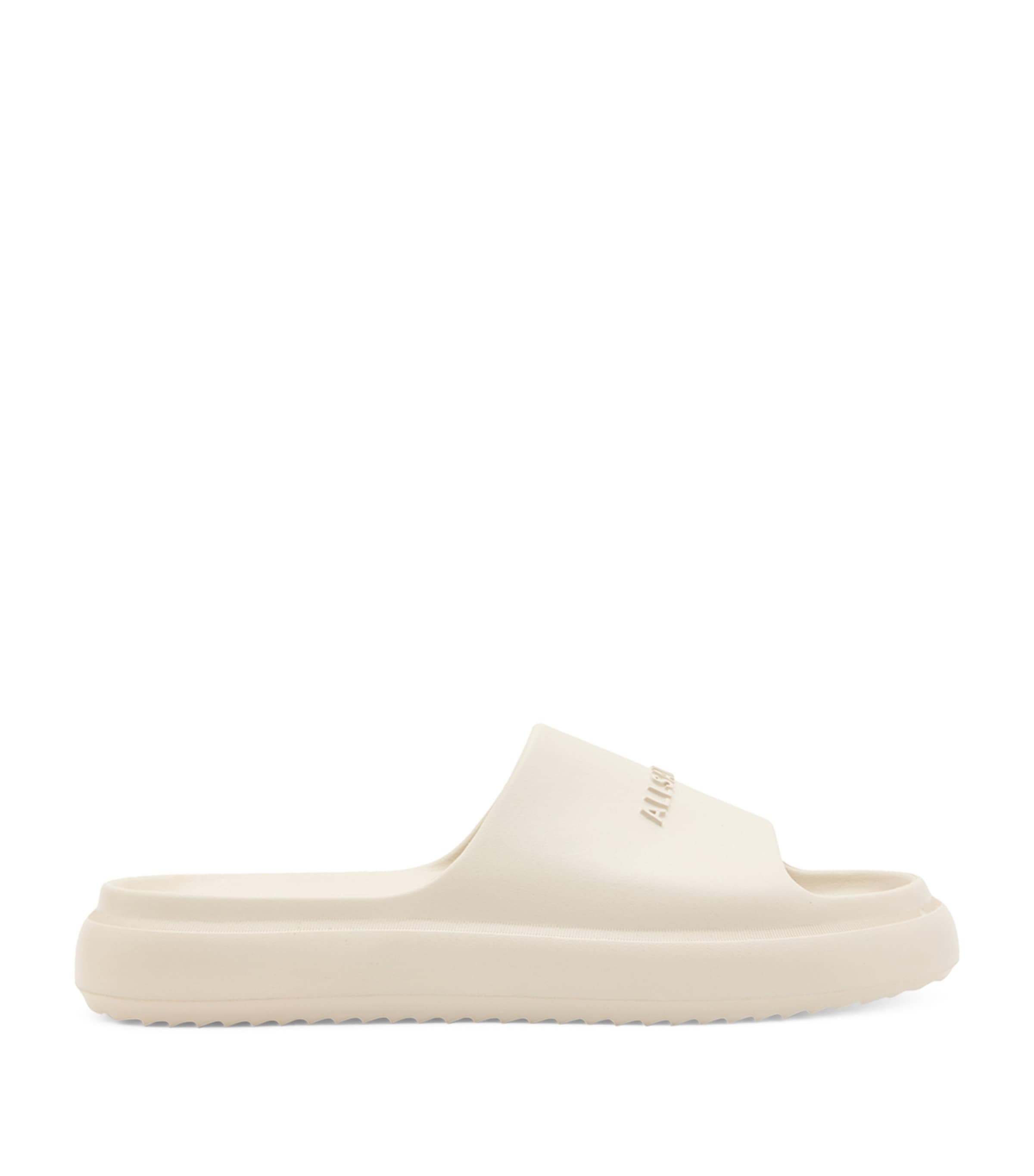 Shop Allsaints Logo Dune Slides In White