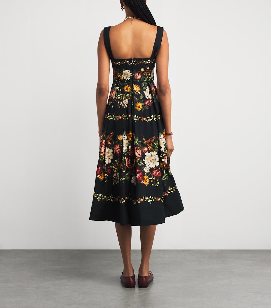 Cotton Floral Midi Dress MULTICOLOR Image 3
