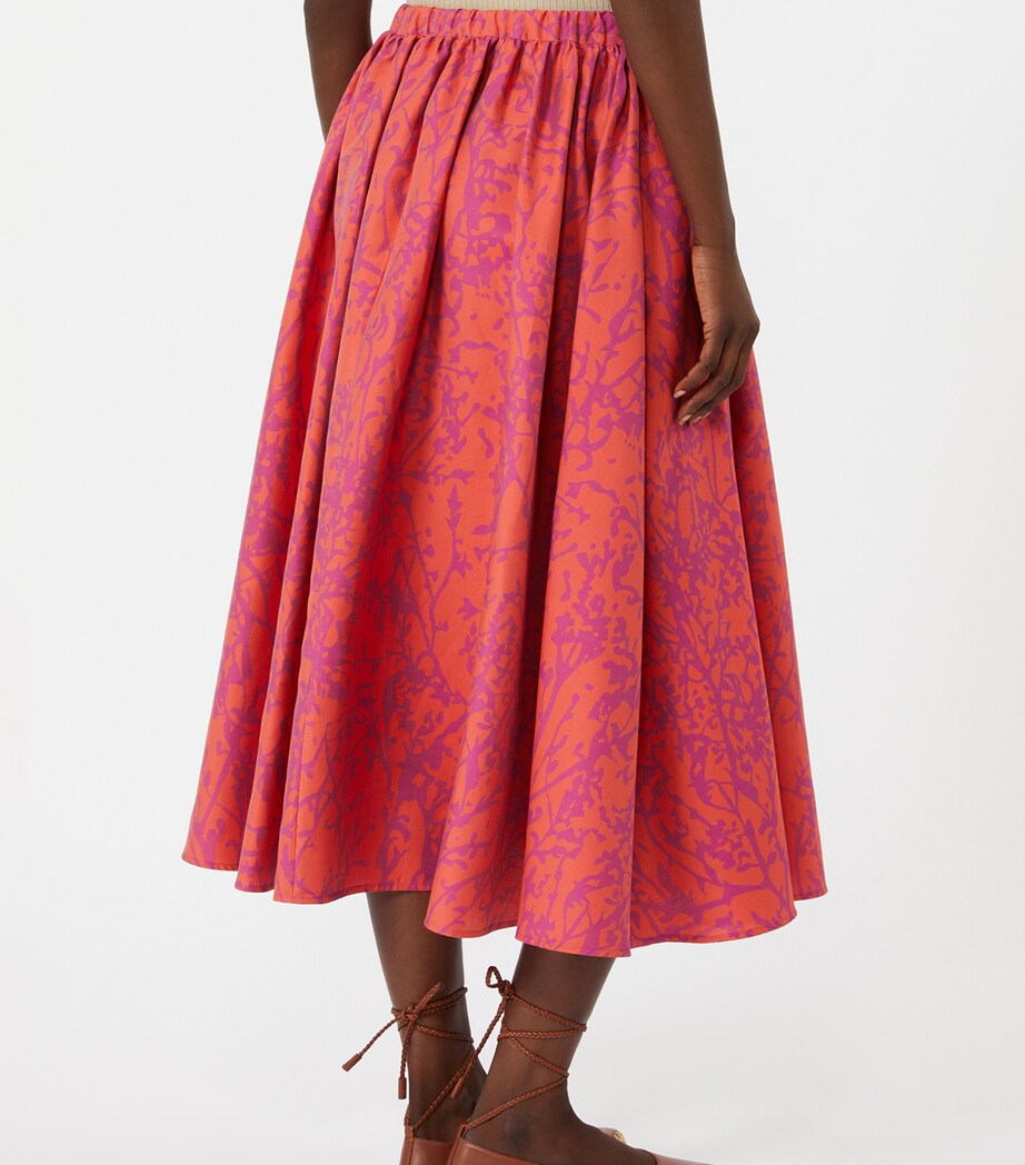 Max Mara Yellow Cotton Silk Printed Midi Skirt Harrods UK max-mara-yellow-cotton-silk-printed-midi-skirt-harrods-uk