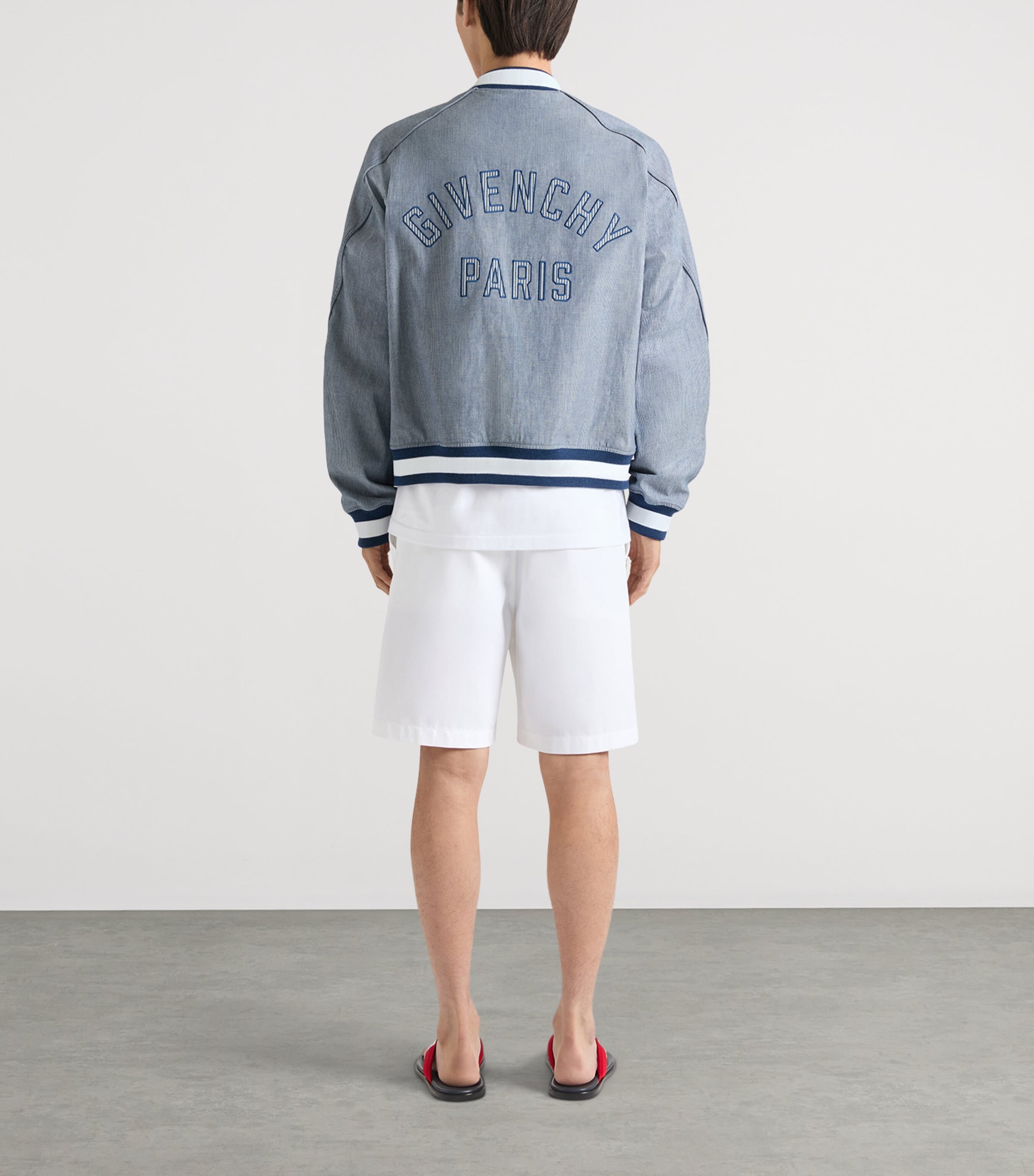 Givenchy Mens Cotton Stripe Bomber Jacket Image 3