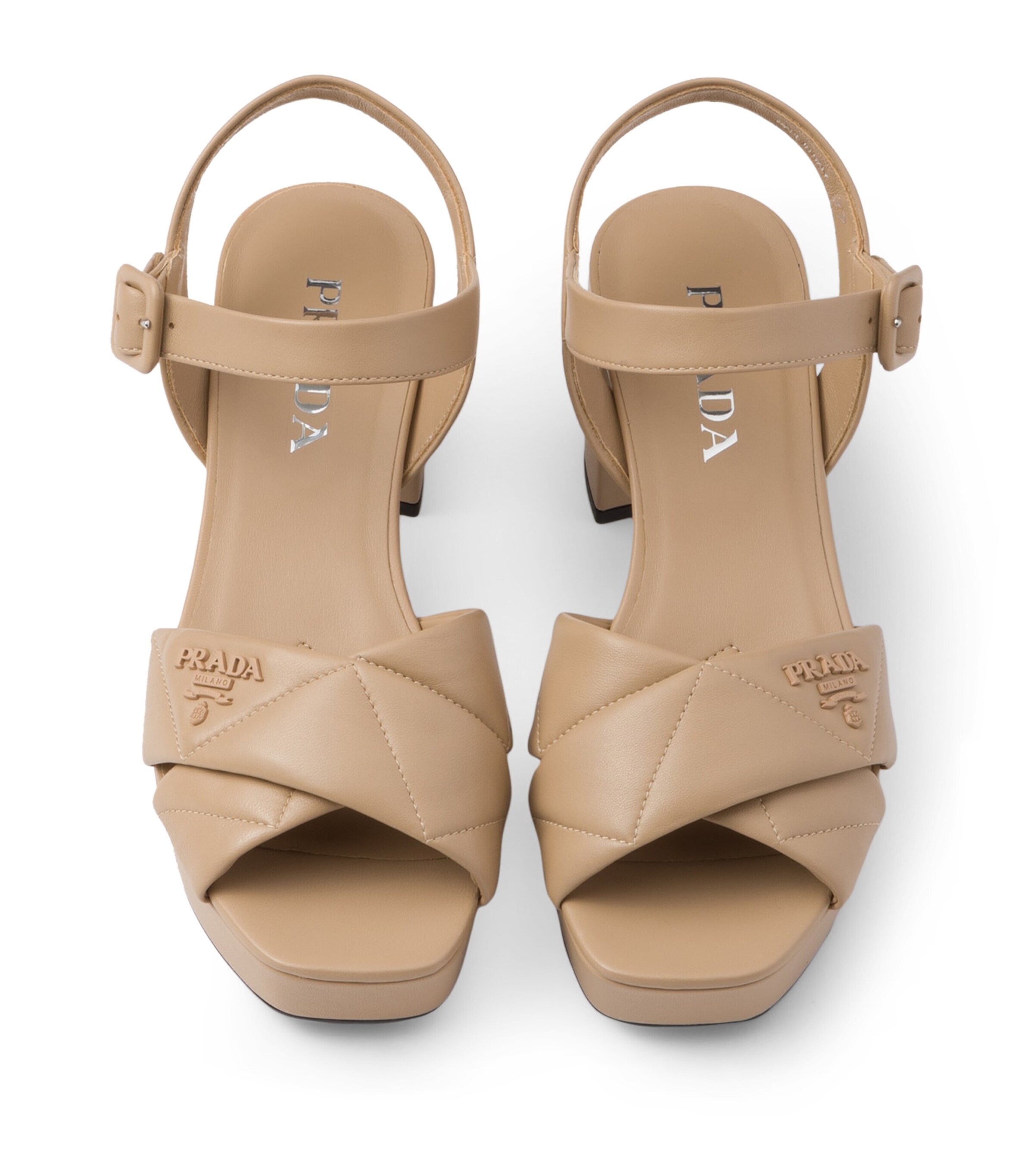 Quilted Leather Platform Sandals 65 F0036 Image 5