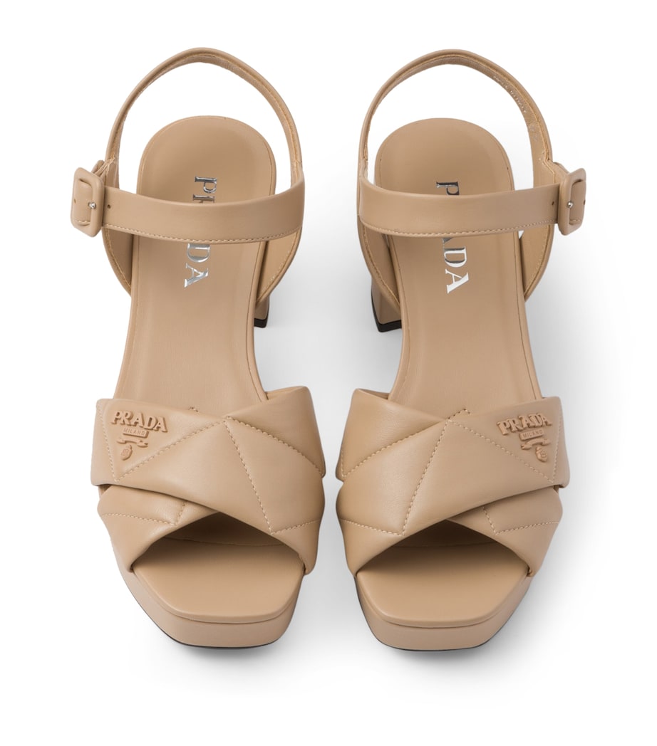 Quilted Leather Platform Sandals 65 F0036 Image 5