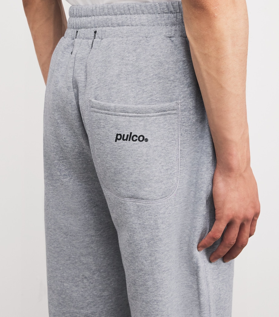 Cotton-Blend Wide-Leg Sweatpants GREY MARL Image 6