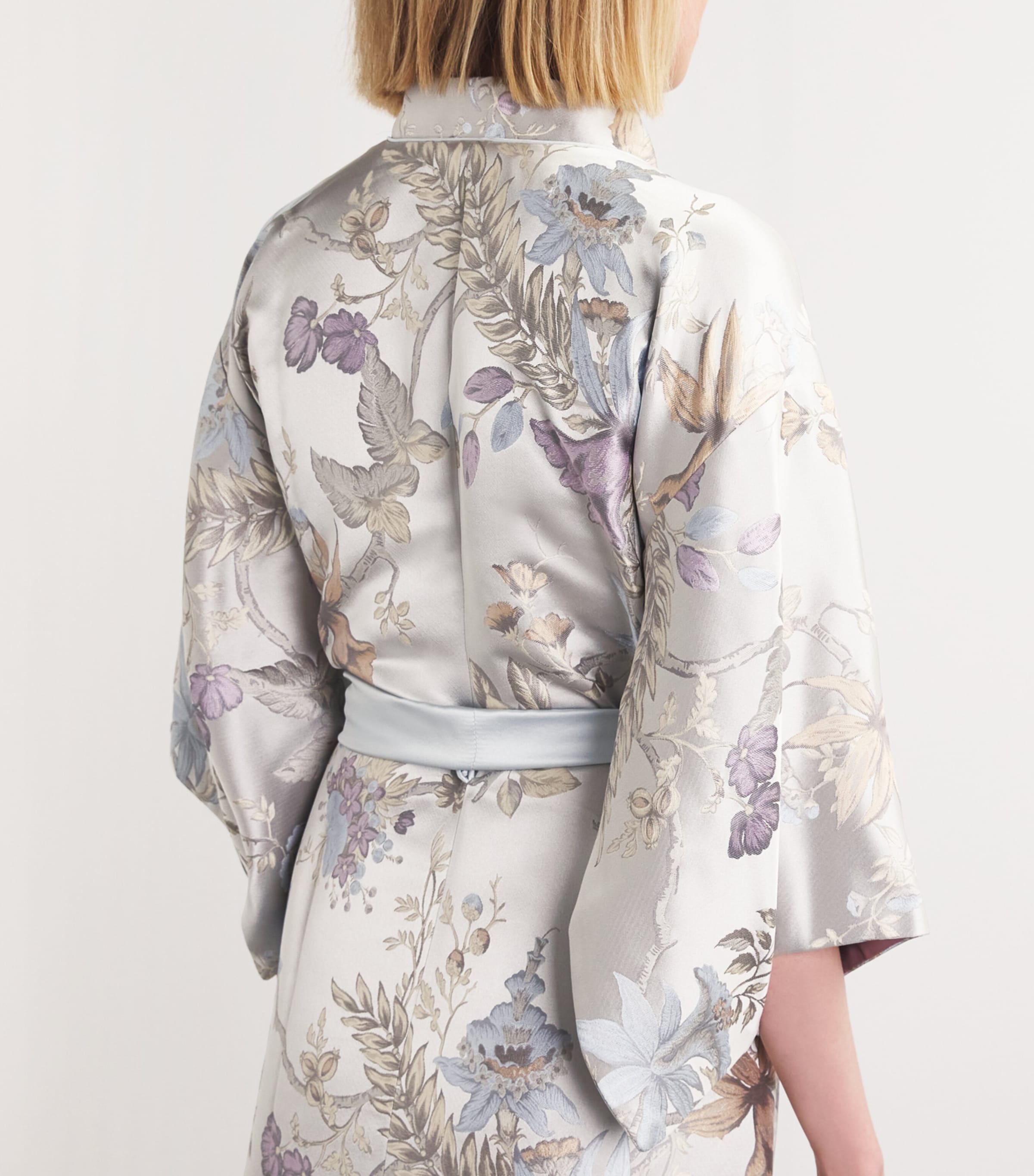 Silk Floral Kimono AMETHYST & IVORY Image 6