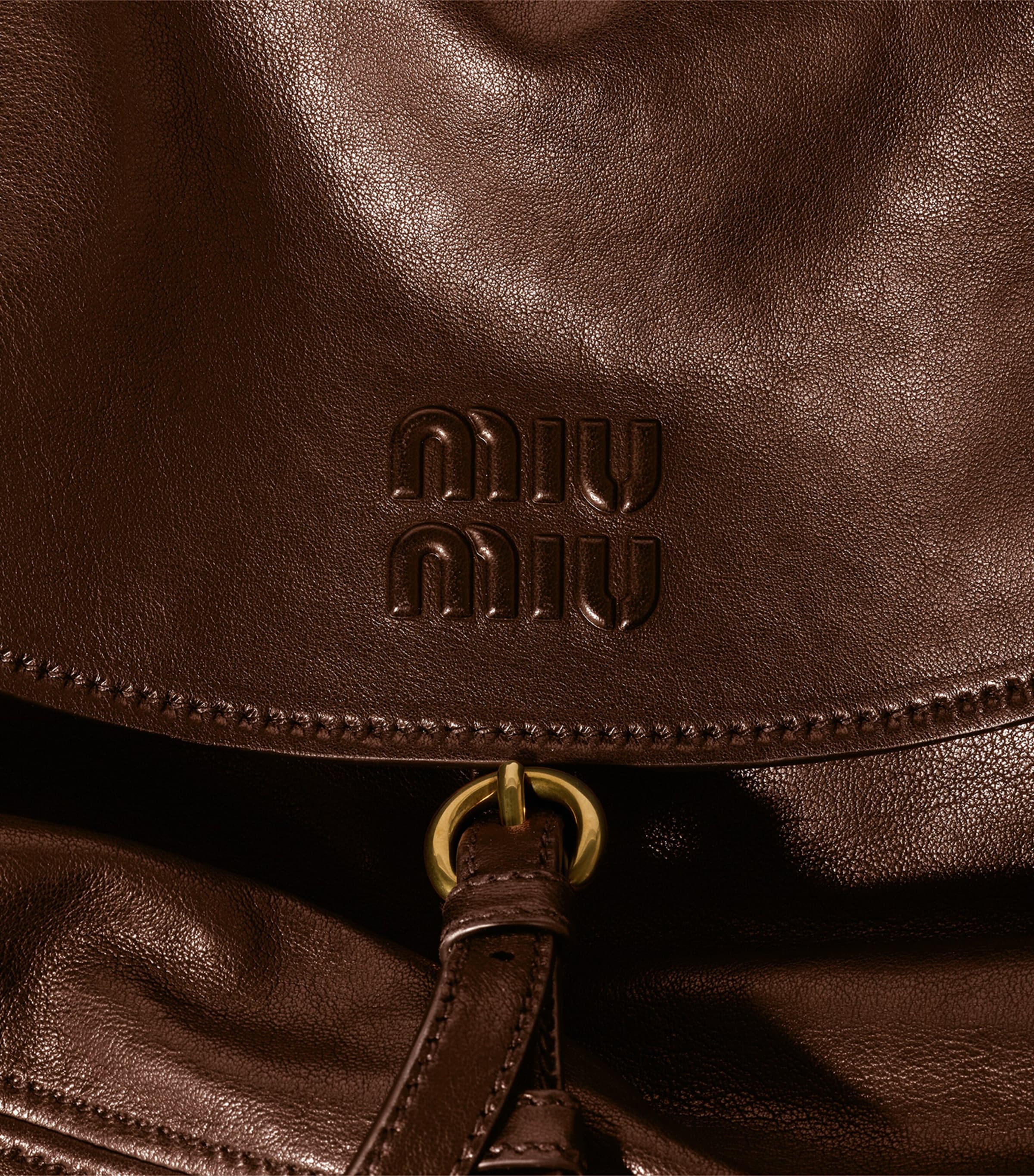 Miu Miu Leather Rendez-Vous Shoulder Bag Brown Image 5