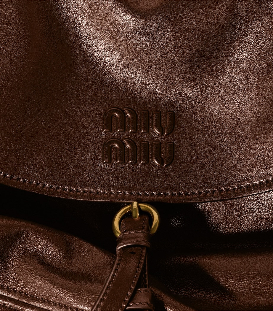 Miu Miu Leather Rendez-Vous Shoulder Bag Brown Image 5
