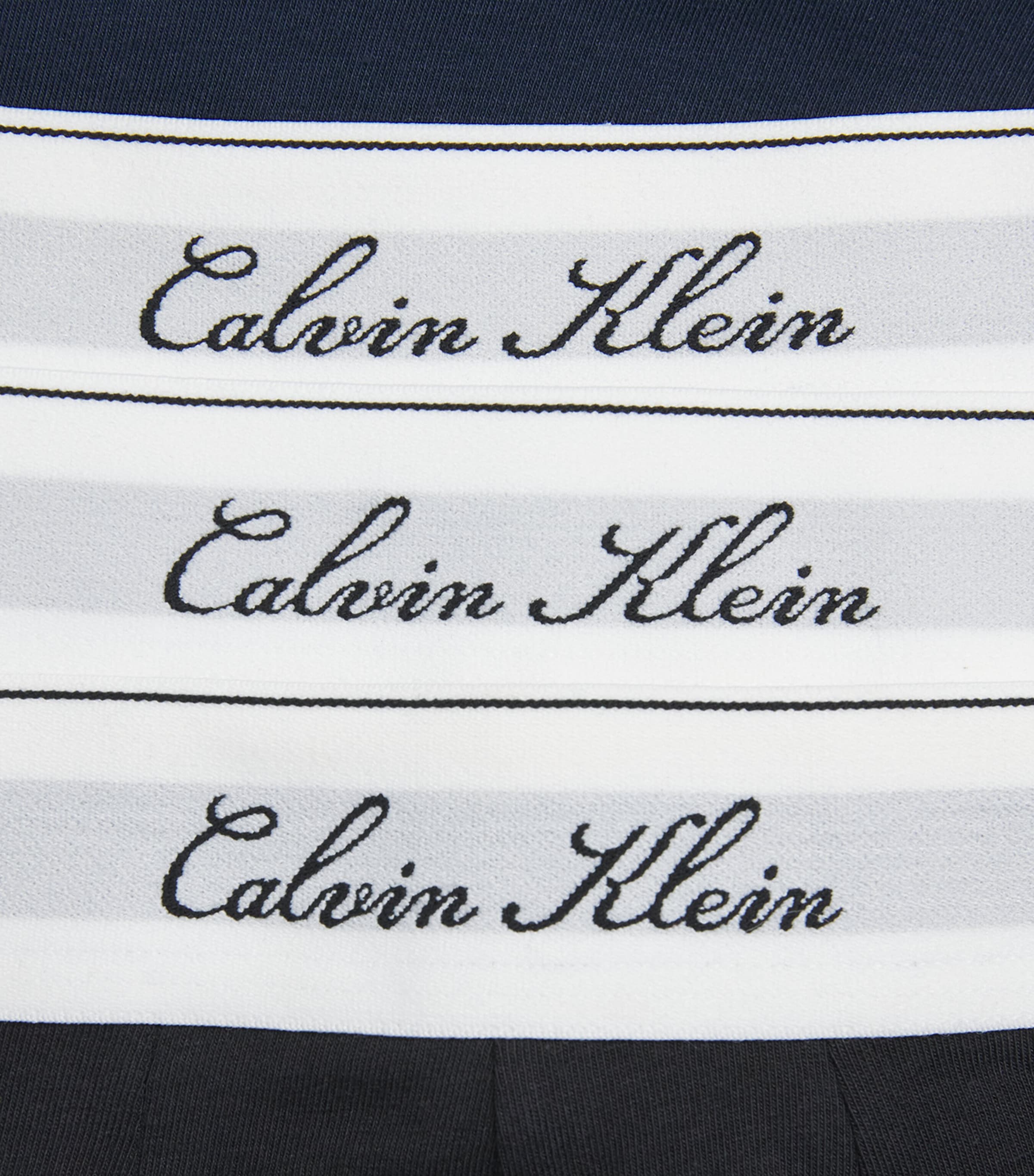 Calvin Klein Mens Stretch-Cotton Icon Boxer Briefs (Pack of 3) Black/grey Heat Image 5