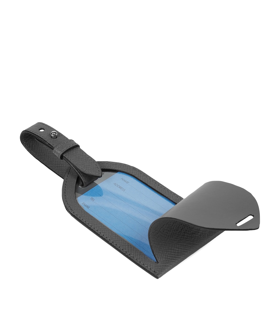 Leather Panama Luggage Tag S GREY Image 2