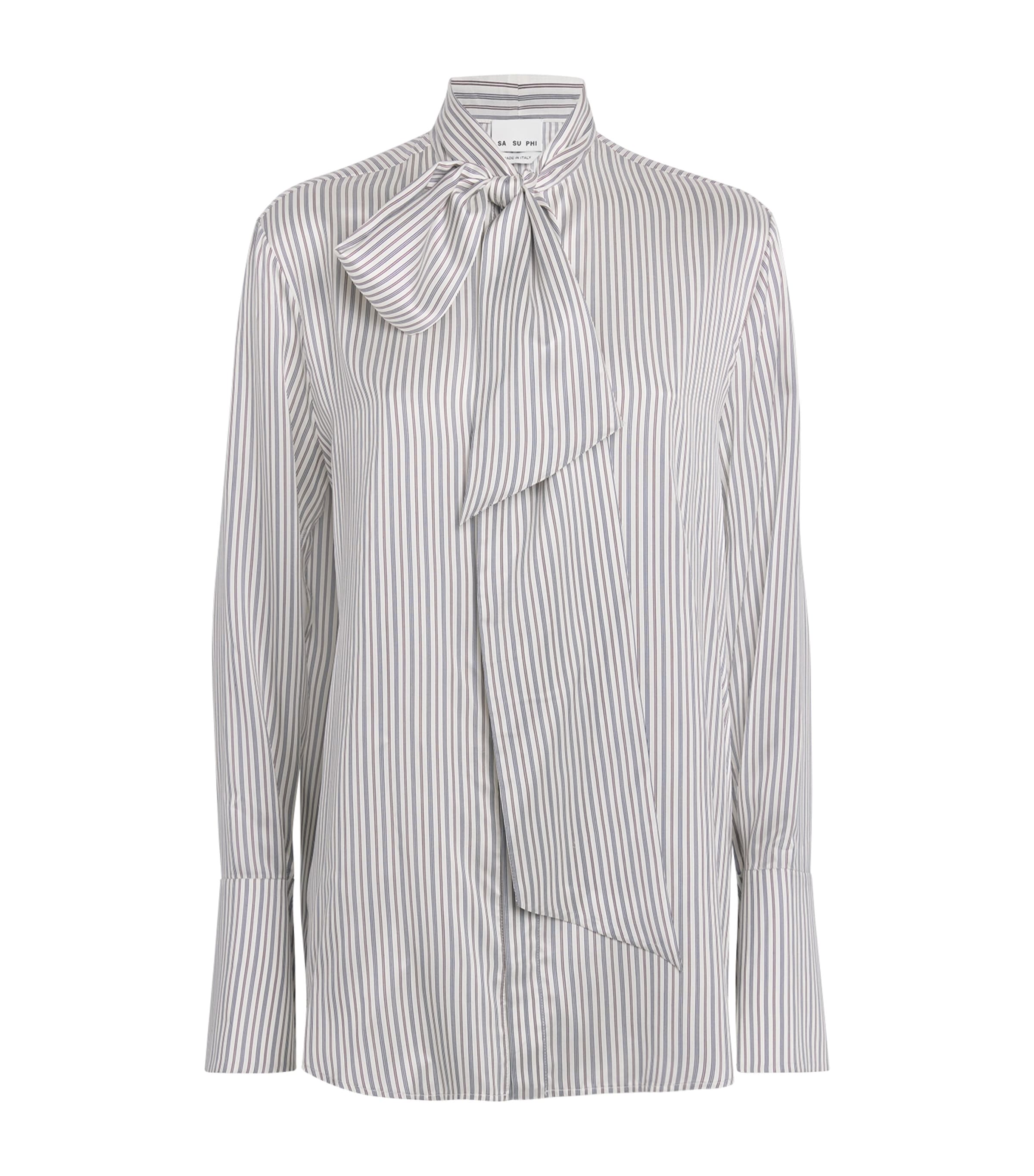 SASUPHI Silk Scarf Shirt | Women Clothing | Tops | Workwear