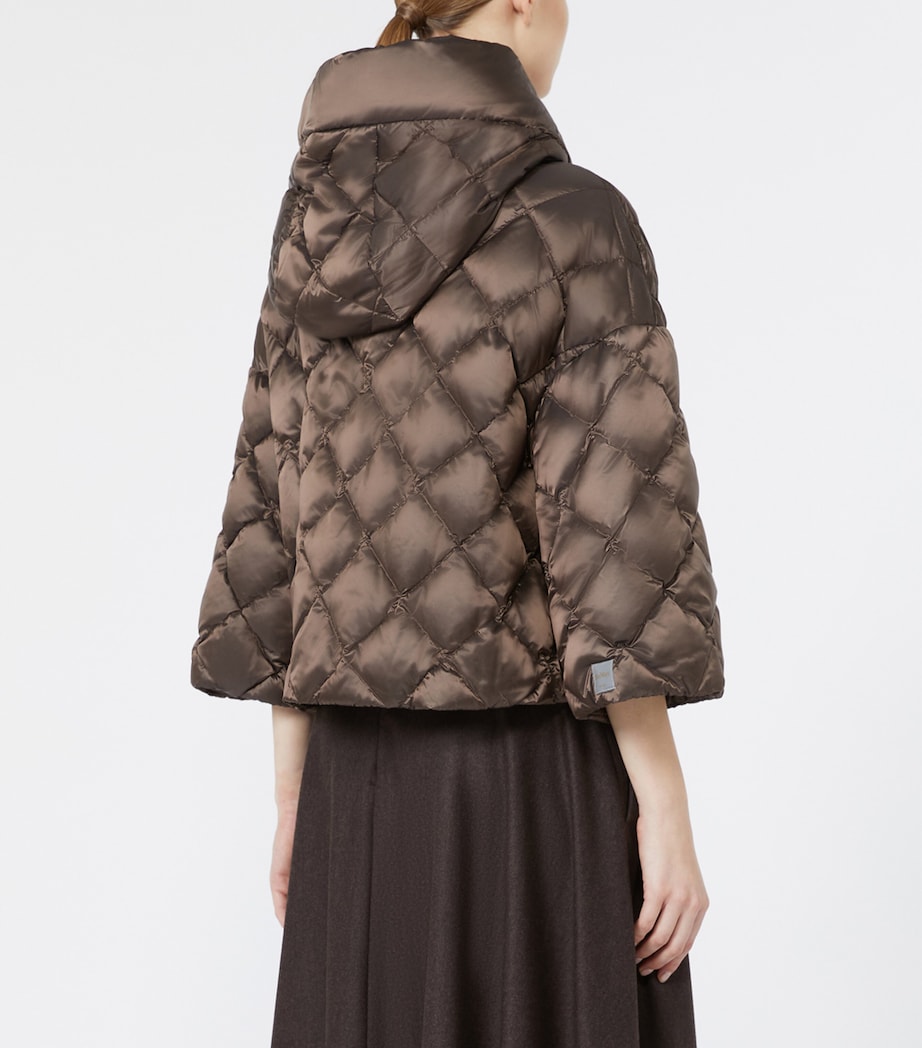 Max Mara Womens Down Quilted Jacket Brown Image 4