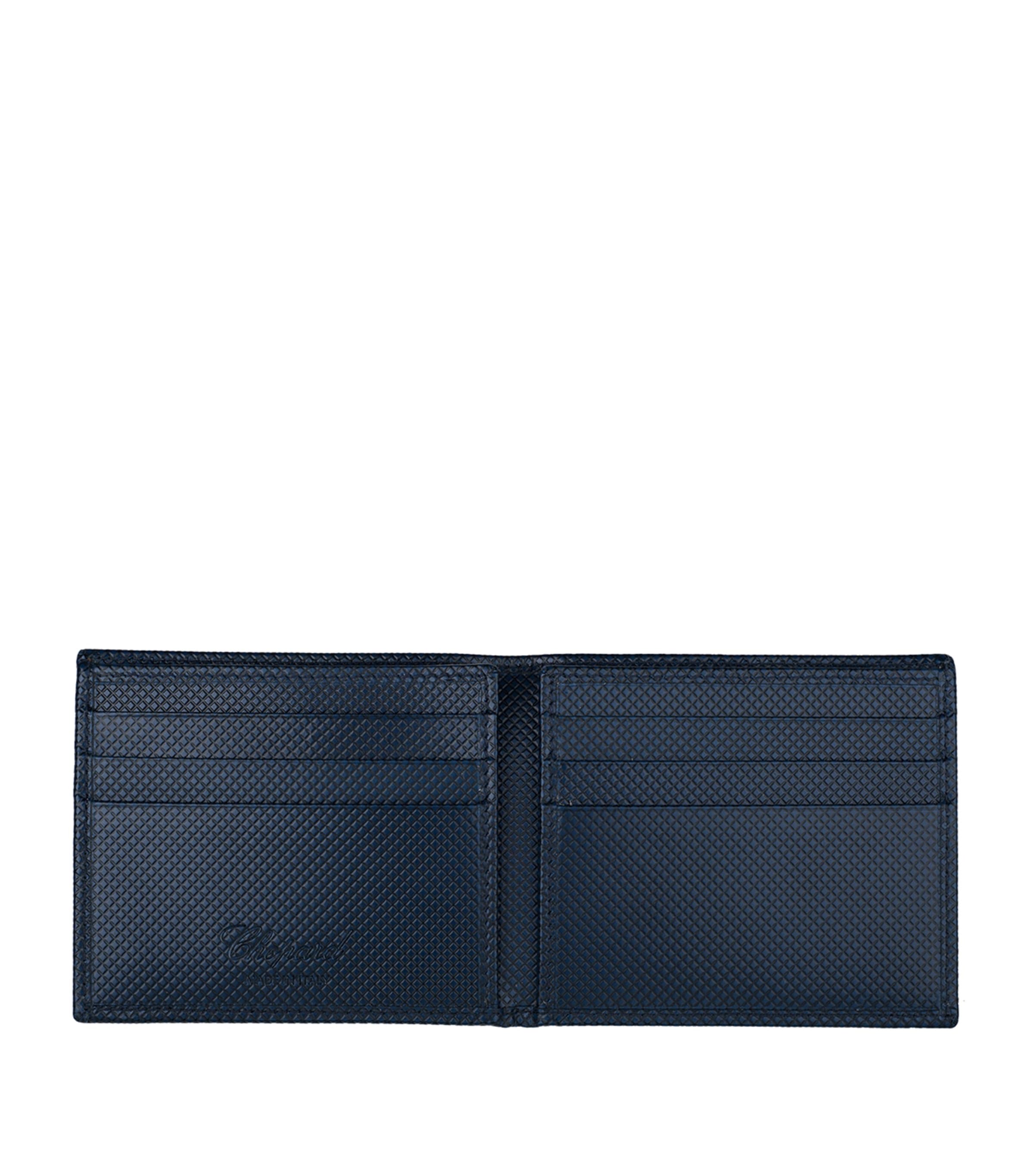 Mini Leather Il Classico Bifold Wallet BLUE Image 2