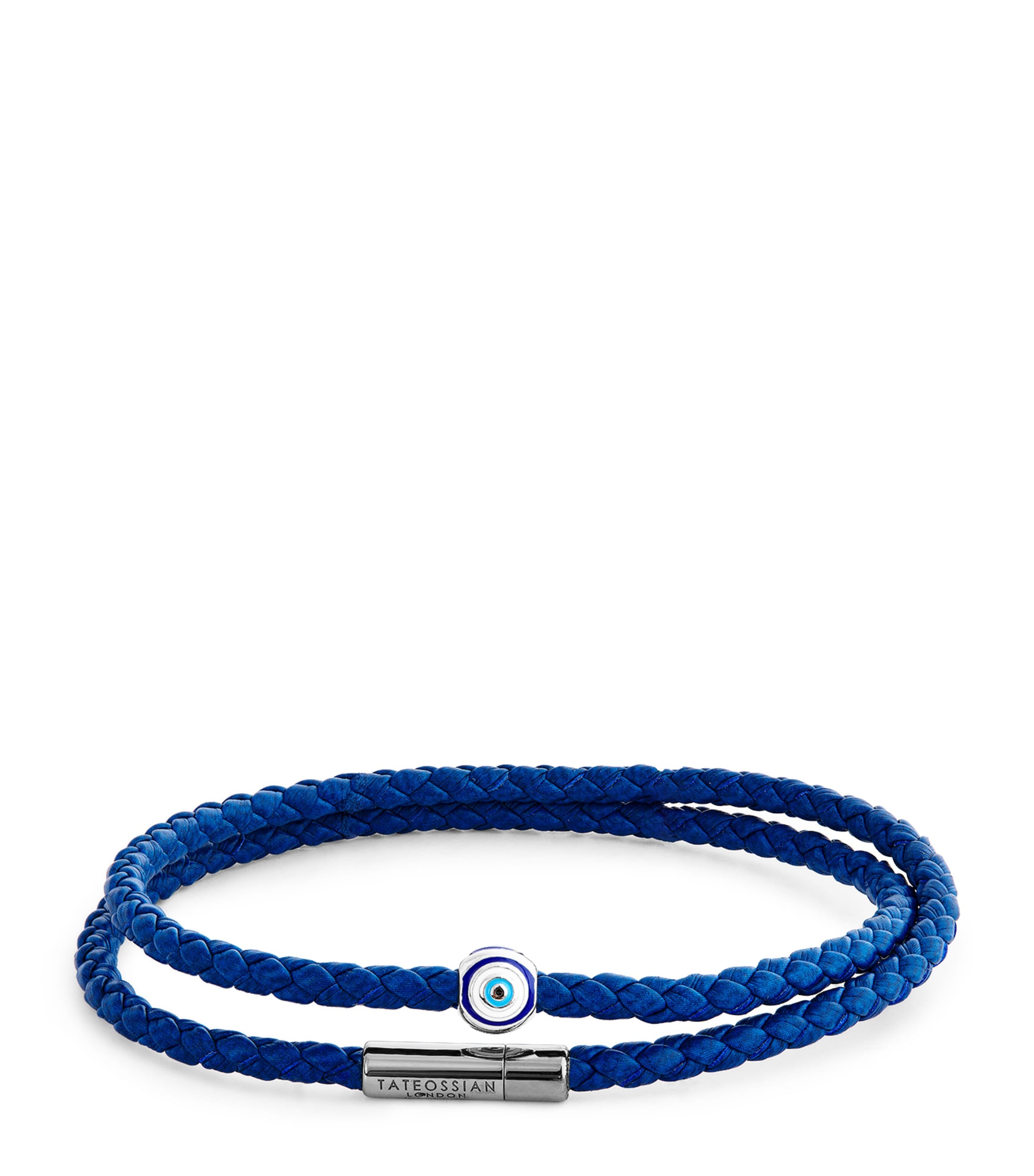 Mini Evil Eye Braided Bracelet BLUE Image 1
