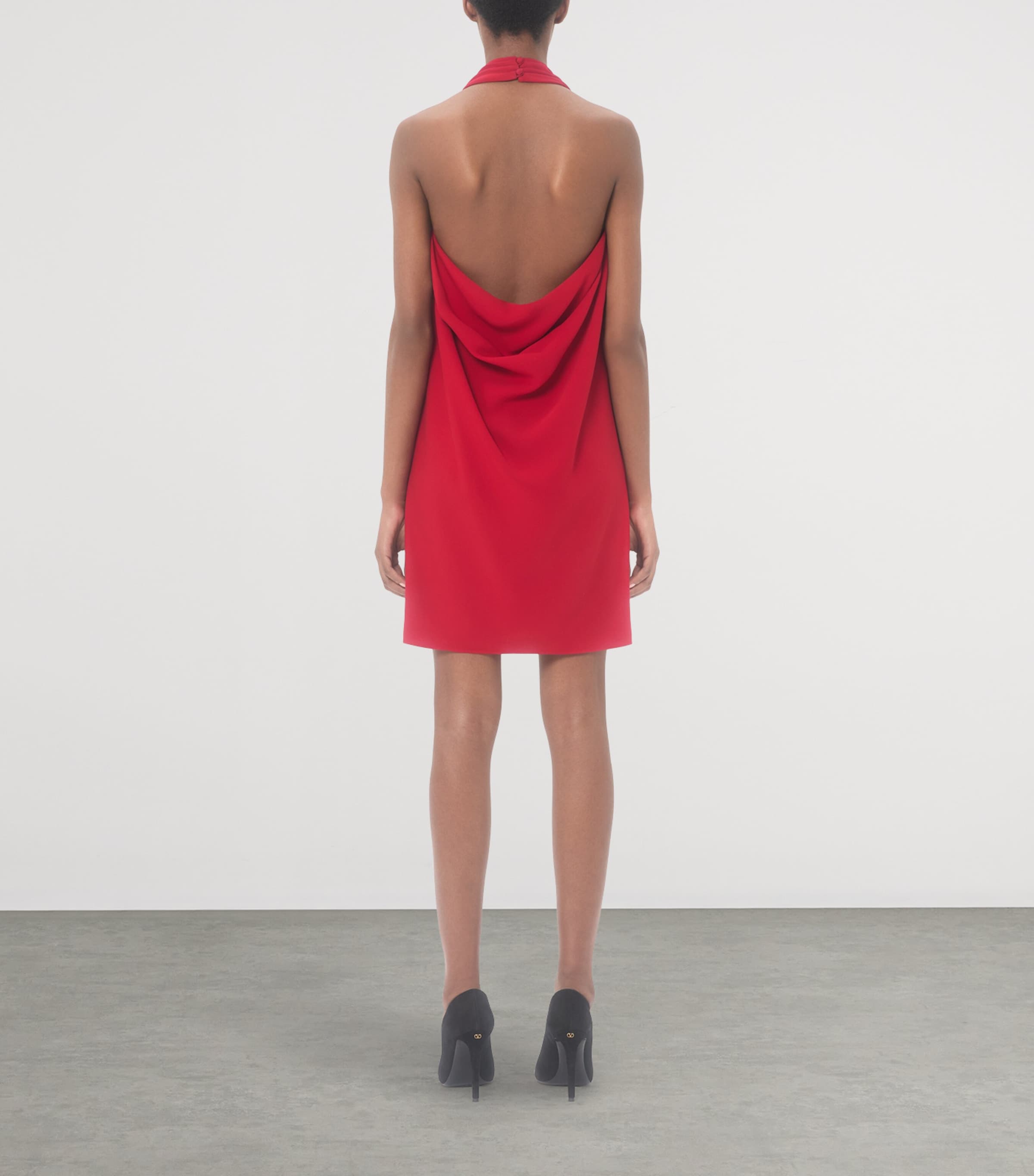 Valentino Womens Silk Halterneck Mini Dress Image 4