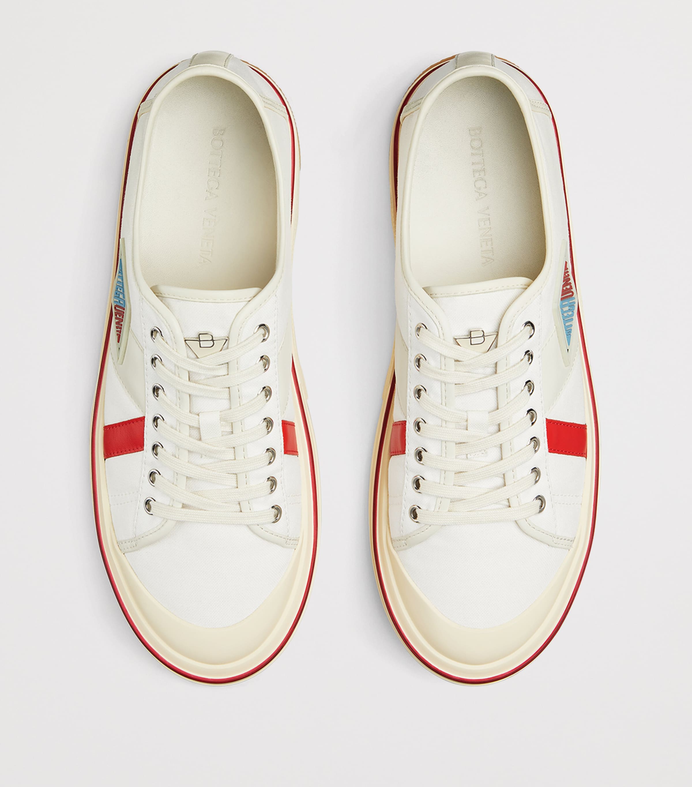 BOTTEGA VENETA◆Eliot キャンバススニーカー レザートリム ロゴ Bottega Veneta Canvas Leather-Trim Eliot Low-Top Sneakers