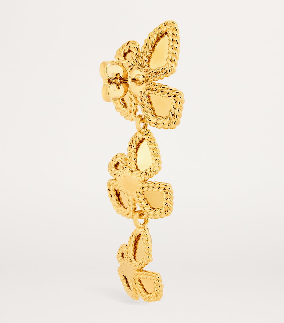 Gold-Plated Bloom Dangle Earrings GOLD Image 4