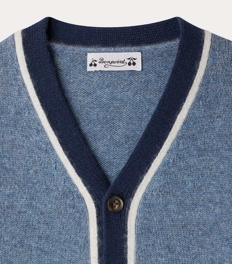 Bonpoint Blue Cashmere Garfield Cardigan (10-14 Years) | Harrods PR