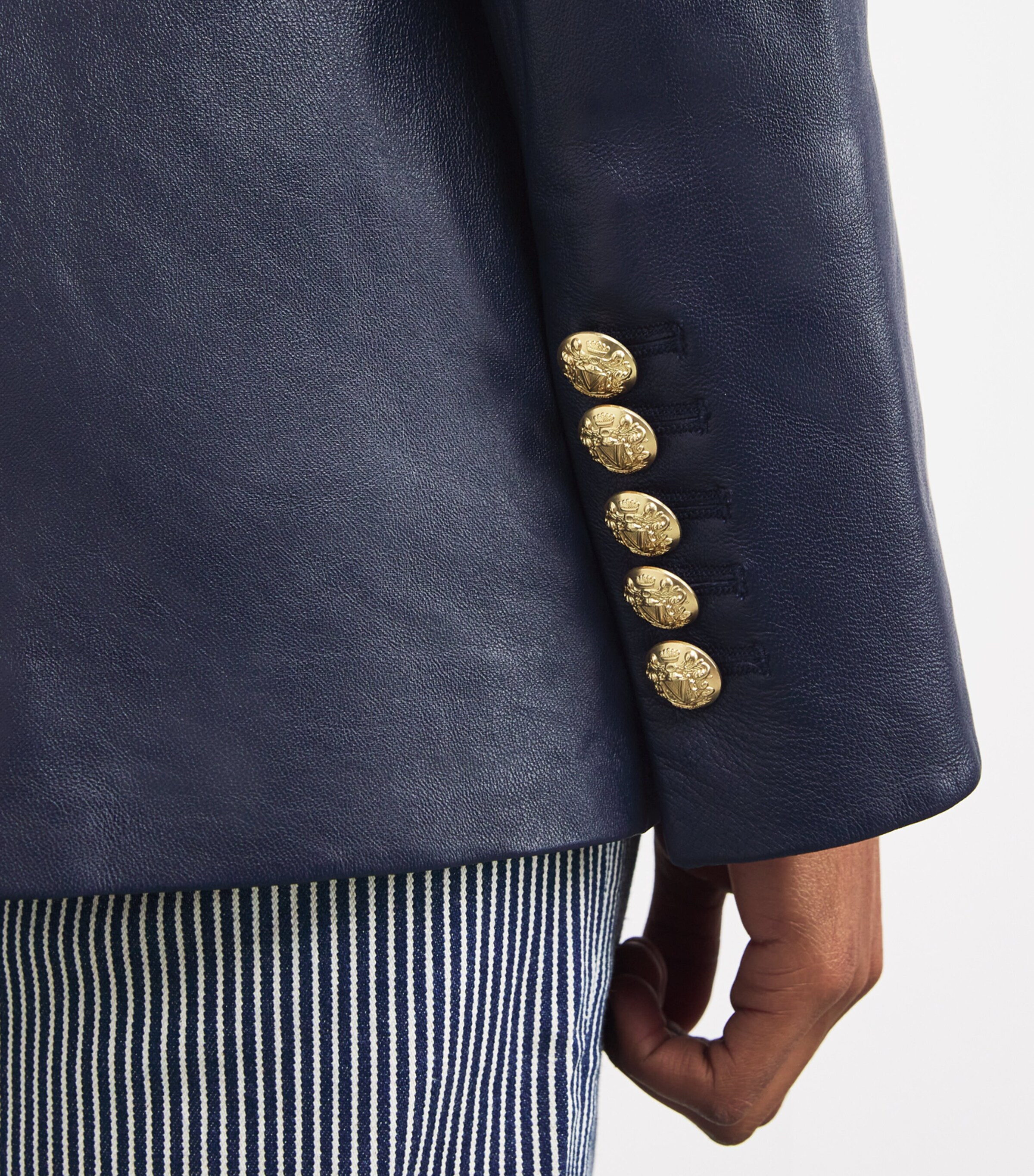 Veronica Beard Womens Lambskin Vega Dickey Blazer Navy Image 6