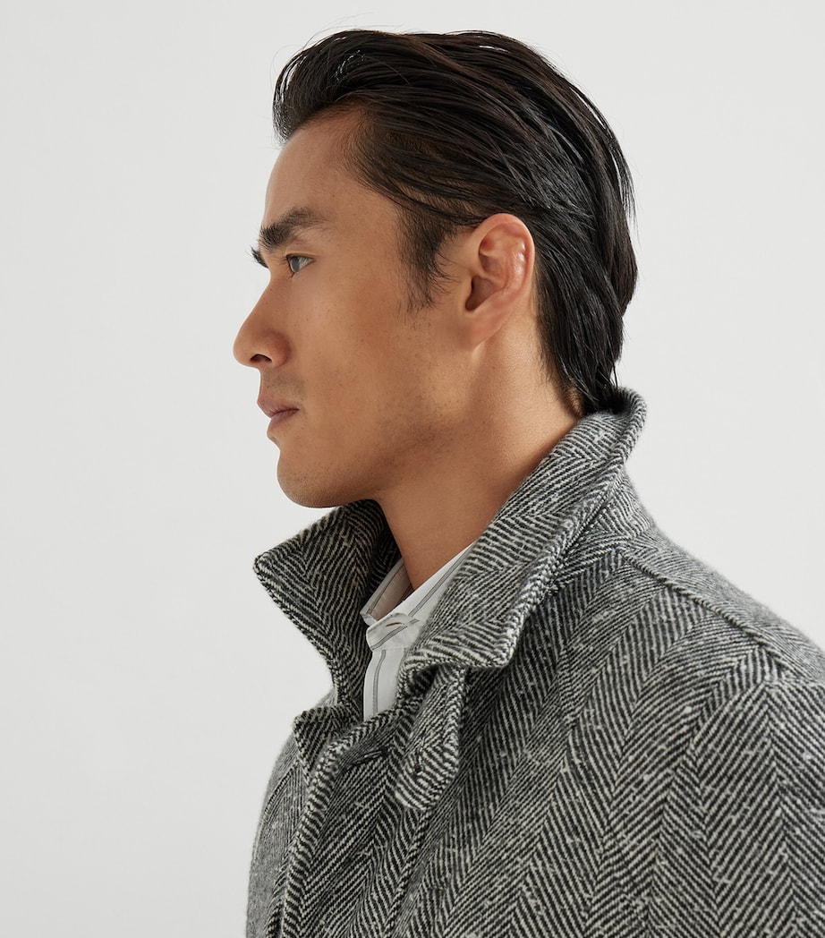 Cashmere Herringbone Safari Jacket CJM22 Image 6