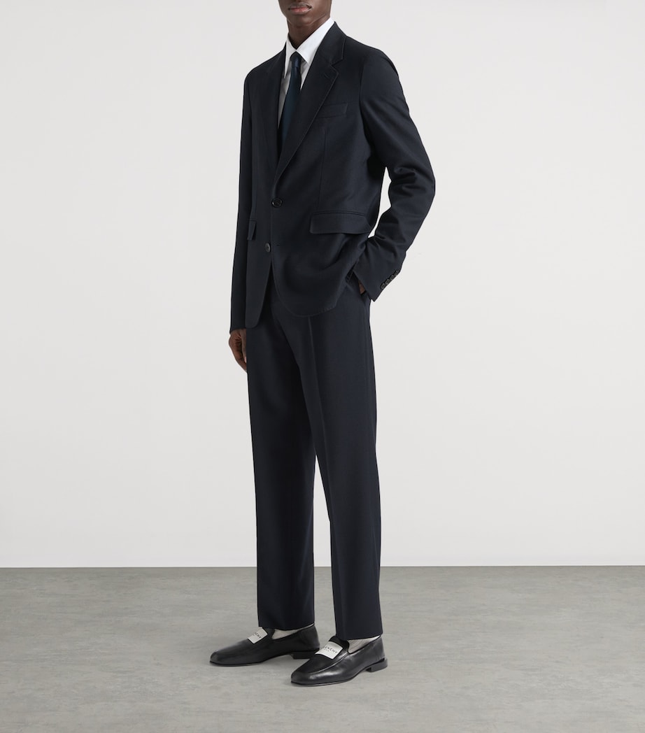 Wool Single-Breasted Blazer BLACK Image 3