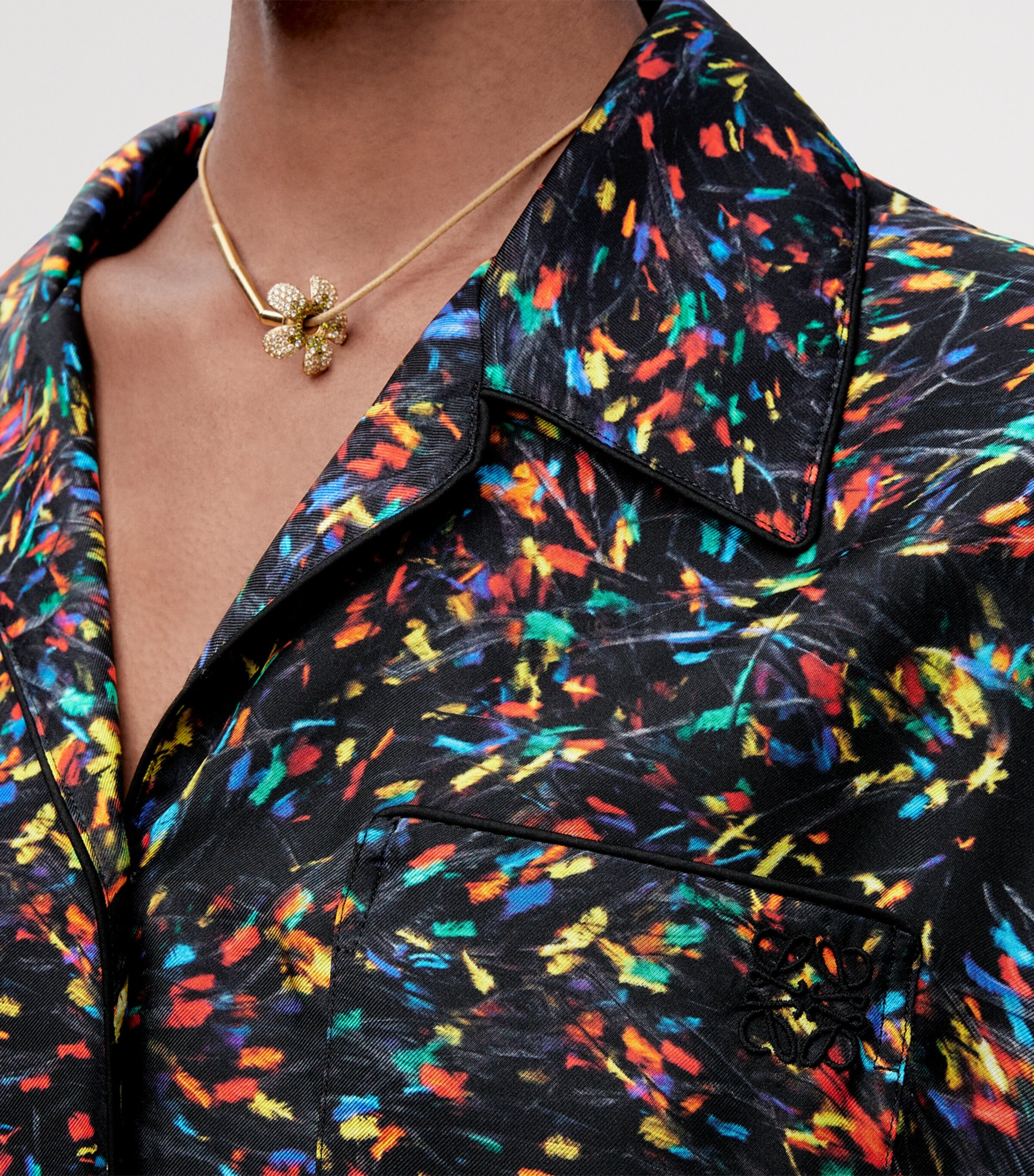 LOEWE x Paula's Ibiza Silk-Blend Pyjama Shirt | Harrods US