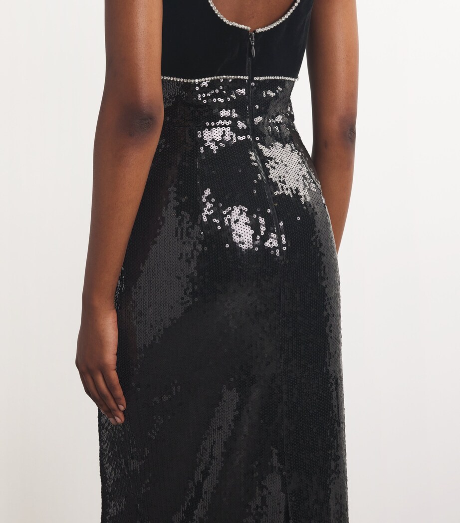 x Nicky Hilton Sequinned Lena Gown 29202732BLACK Image 4