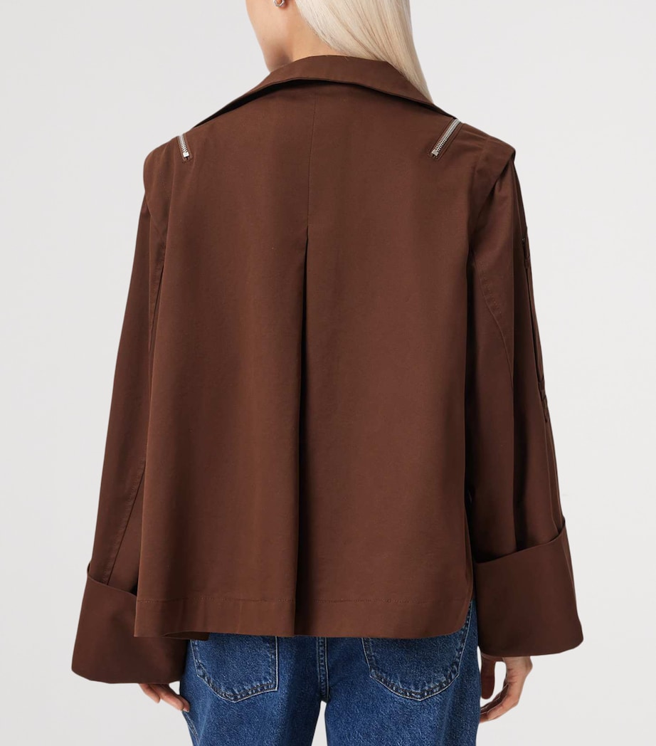 AllSaints Womens Cotton Leighton Utility Jacket Penny Brown Image 5