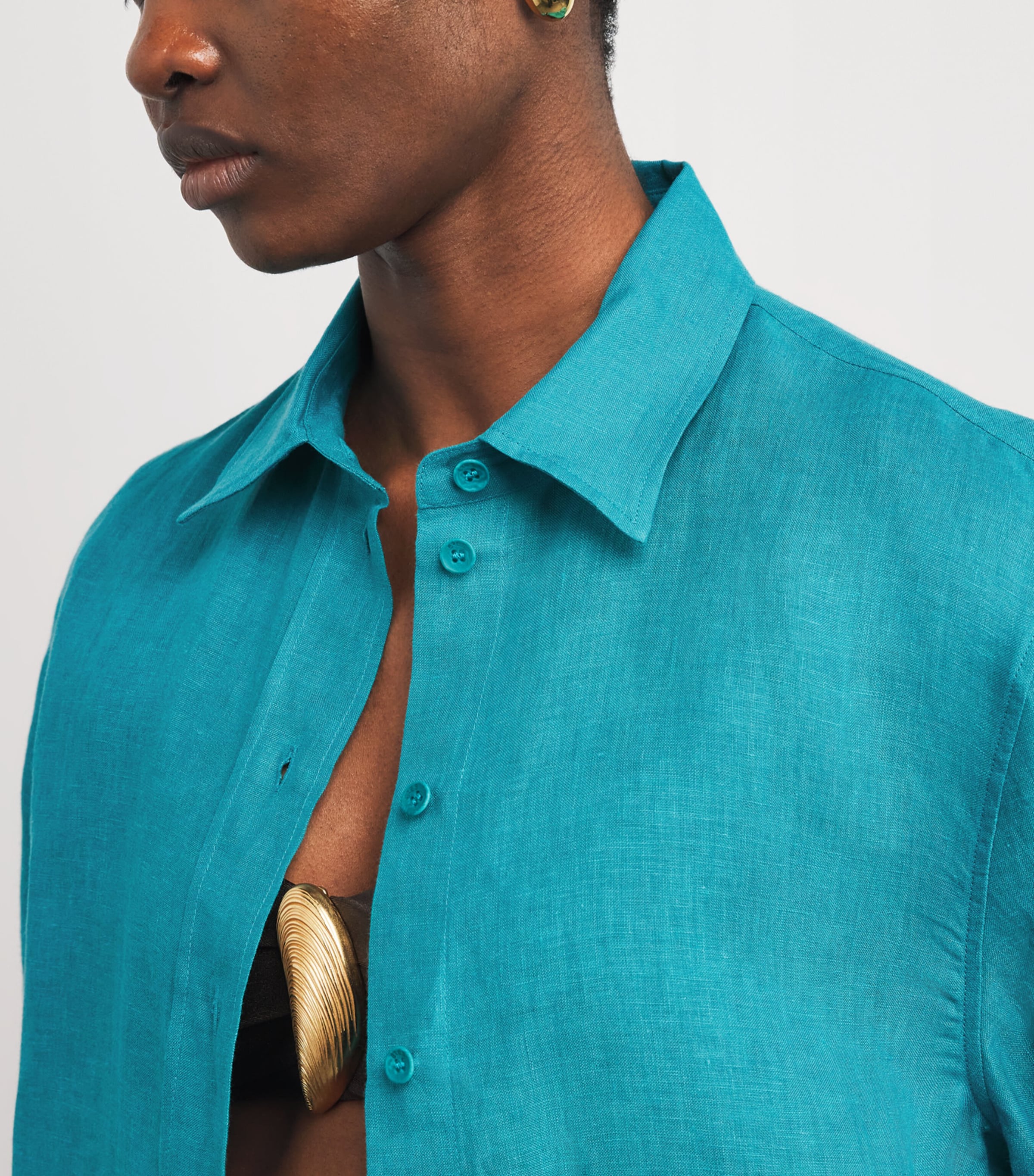 Eres Womens Linen Mignonette Shirt Persane Image 3