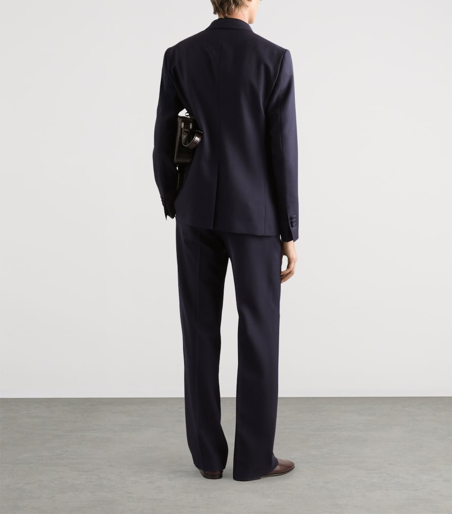Dolce&Gabbana Mens Portofino Wool Canvas Blazer Very Dark Blue Image 3
