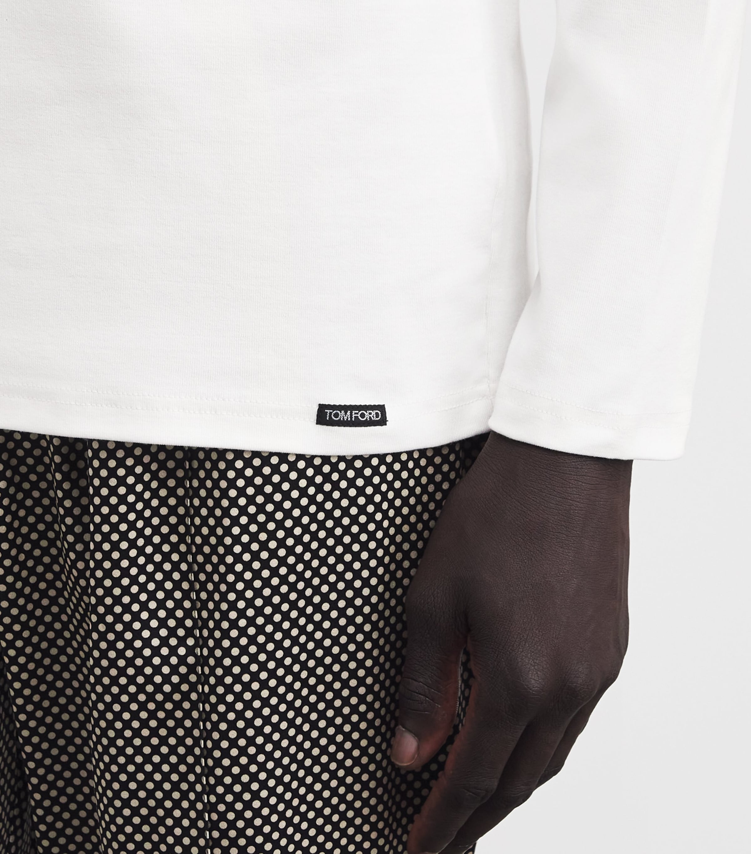 Henley Lounge Shirt 100 WHITE Image 6