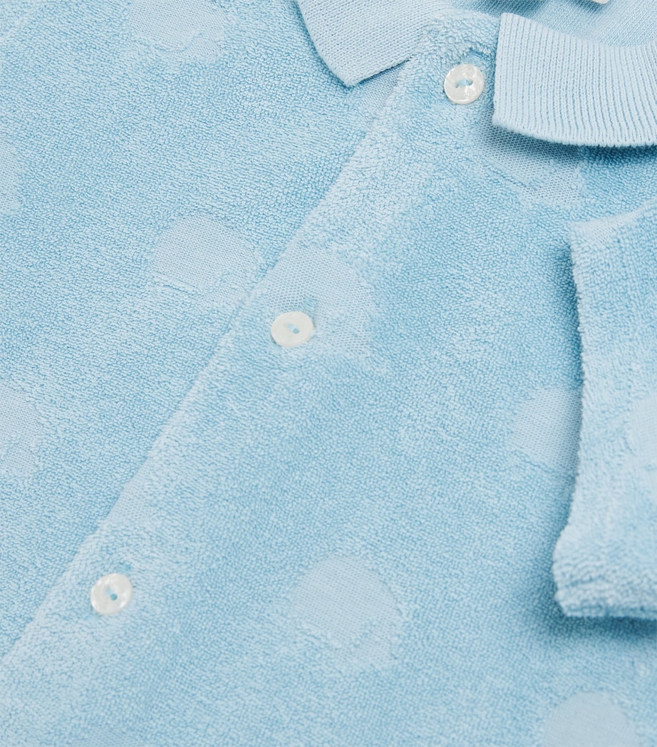 Towelling Jacquard Playsuit (1-18 Months) 48BLEU HORIZON Image 3