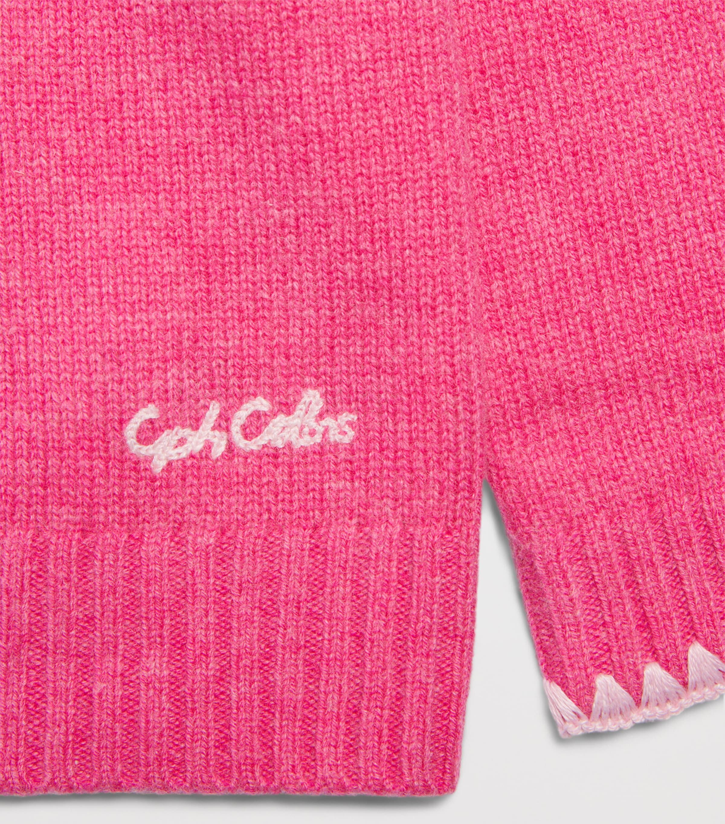 Copenhagen Colors Pink Wool-Cashmere Blanket-Stitch Blouse (2-8 Years ...