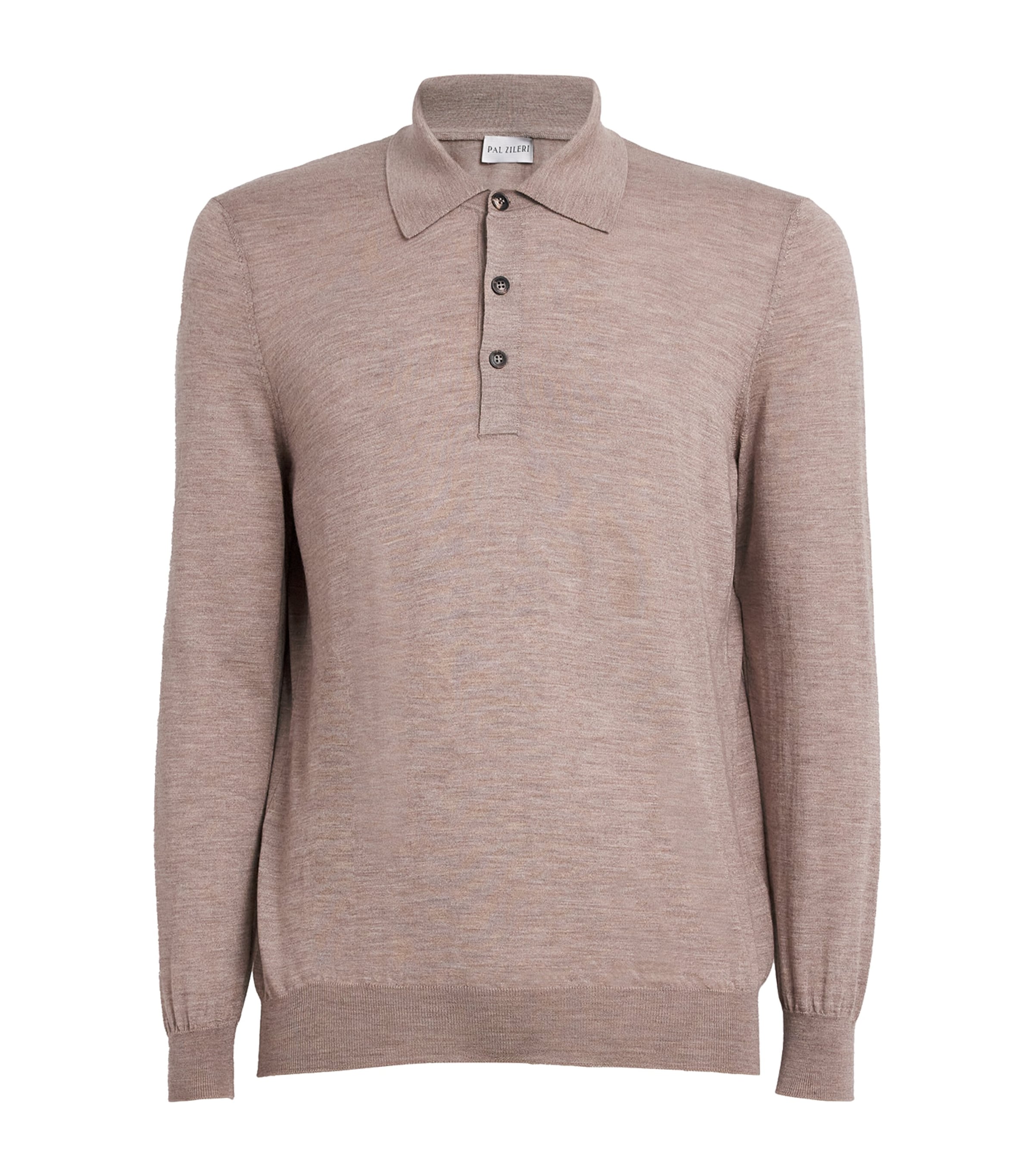 Silk-Cotton-Cashmere Polo Shirt 38 LIGHT BROWN Image 1