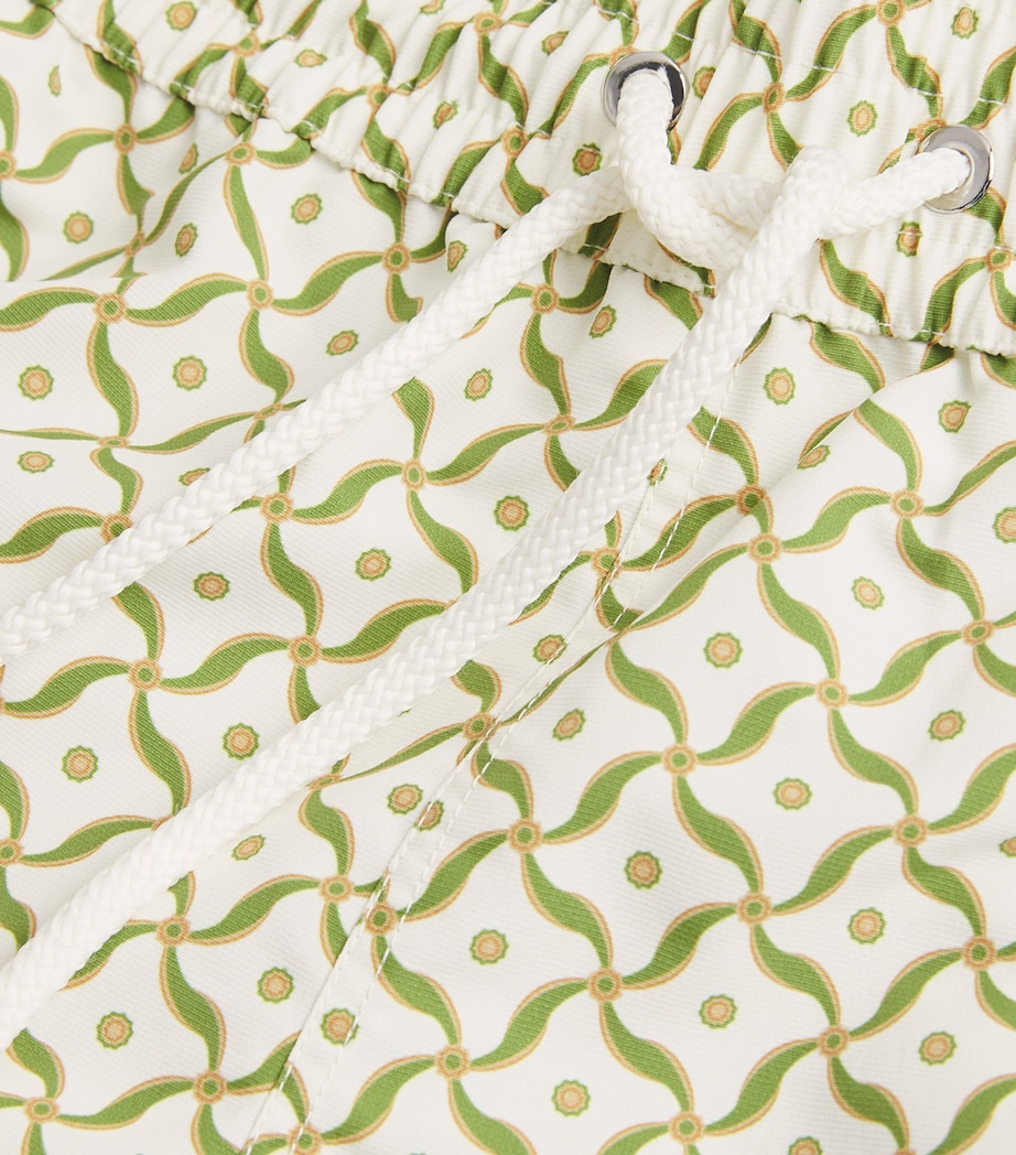 Lotus-Print Rio Swim Shorts 881 IVO PARAKEET GRN Image 5
